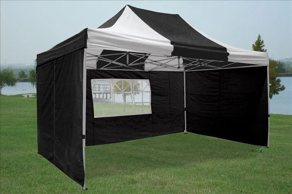 F Model 10'x15' Black White - Pop Up Tent  Pro