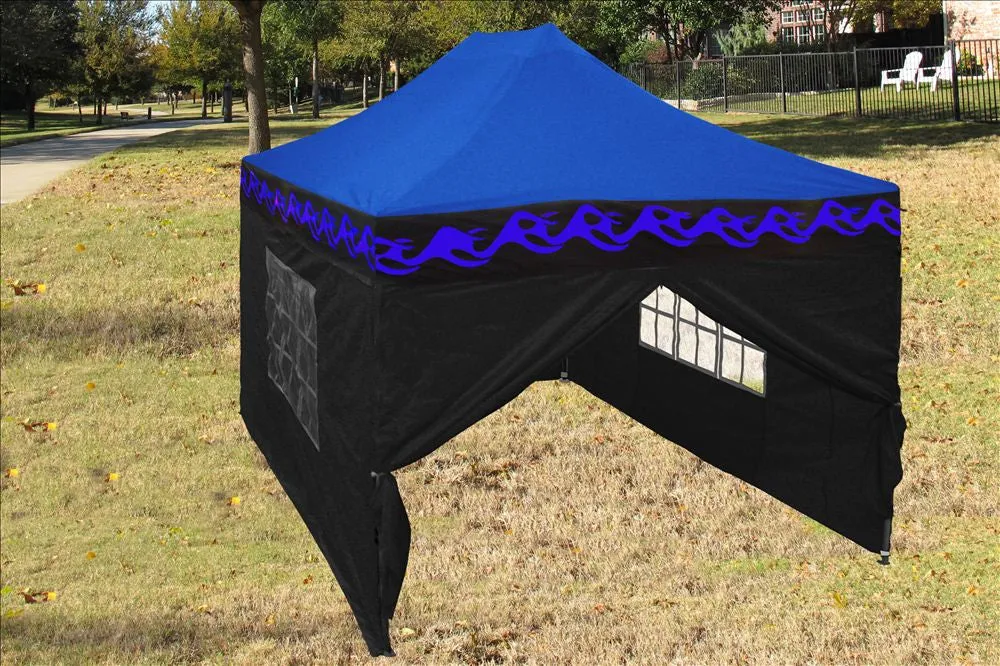 F Model 10'x15' Blue Flame - Pop Up Tent  Pro