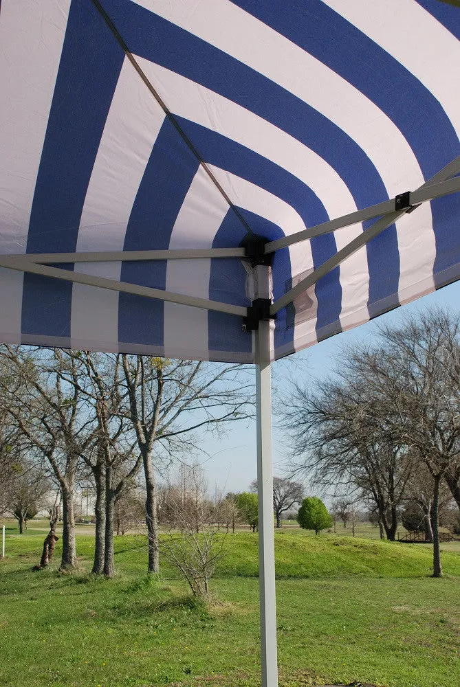 F Model 10'x15' Blue Stripe - Pop Up Tent Pro