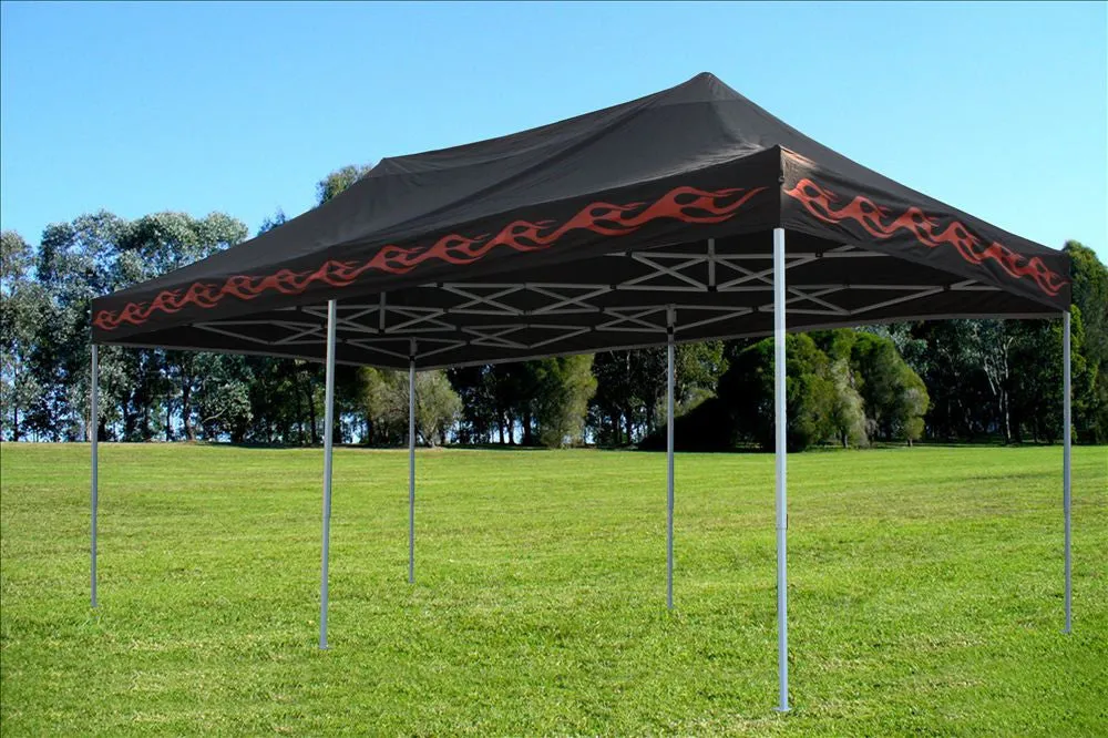 F Model 10'x20' Black Flame - Pop Up Tent Pro