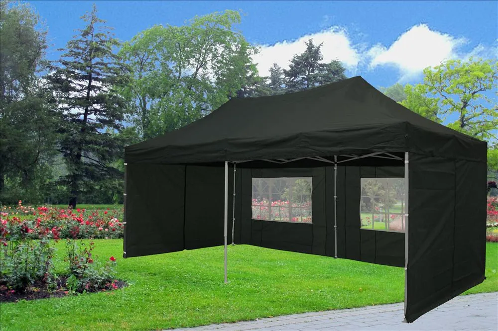 F Model 10'x20' Black - Pop Up Tent Pro