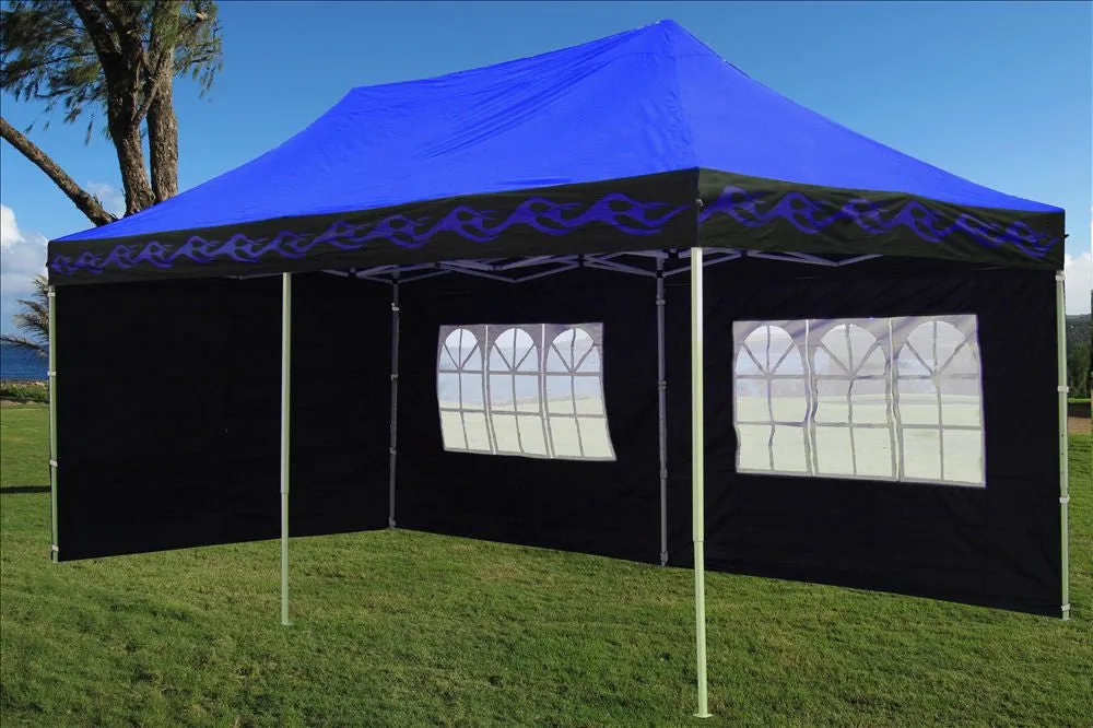 F Model 10'x20' Blue Flame - Pop Up Tent Pro