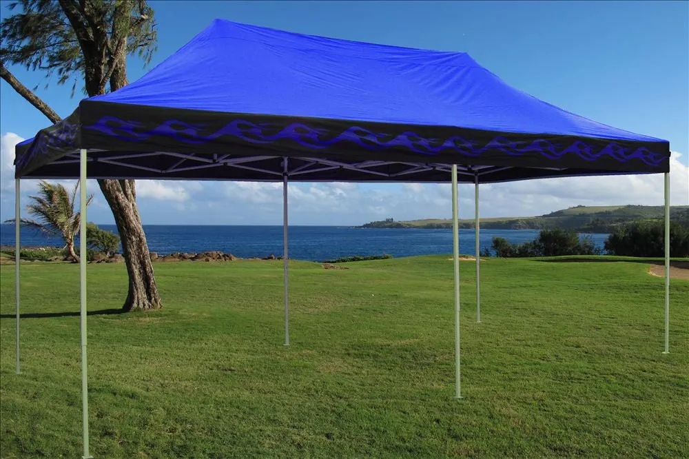 F Model 10'x20' Blue Flame - Pop Up Tent Pro