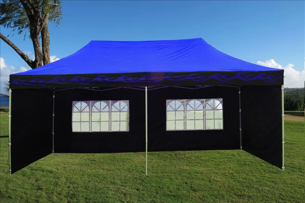 F Model 10'x20' Blue Flame - Pop Up Tent Pro