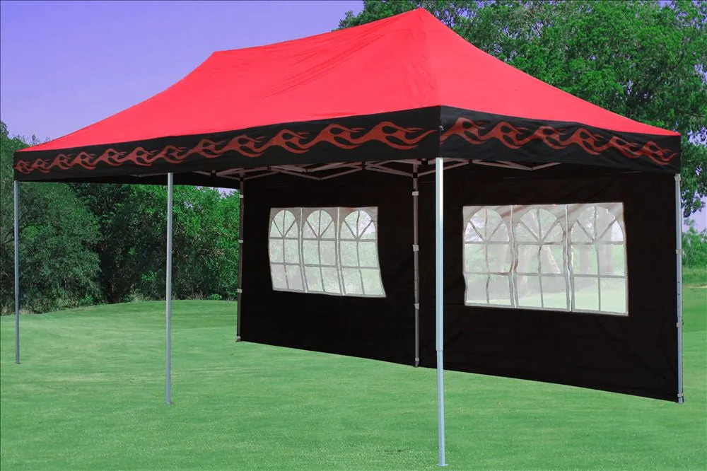 F Model 10'x20' Red Flame - Pop Up Tent Pro