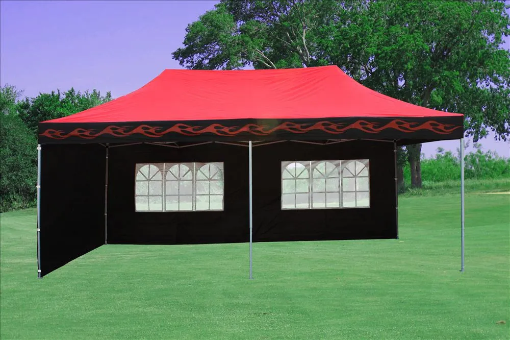 F Model 10'x20' Red Flame - Pop Up Tent Pro
