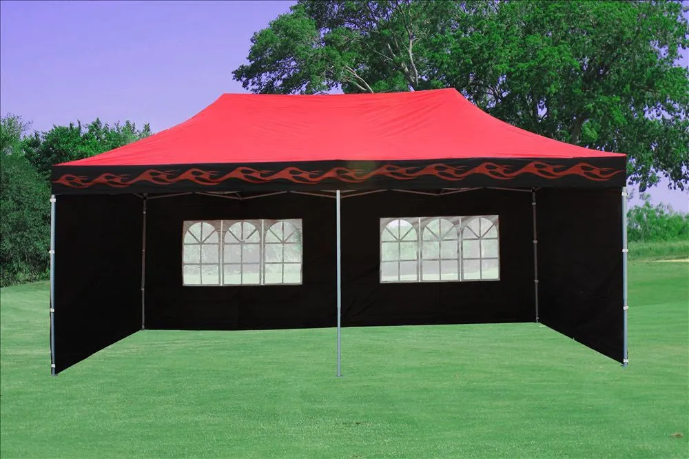 F Model 10'x20' Red Flame - Pop Up Tent Pro