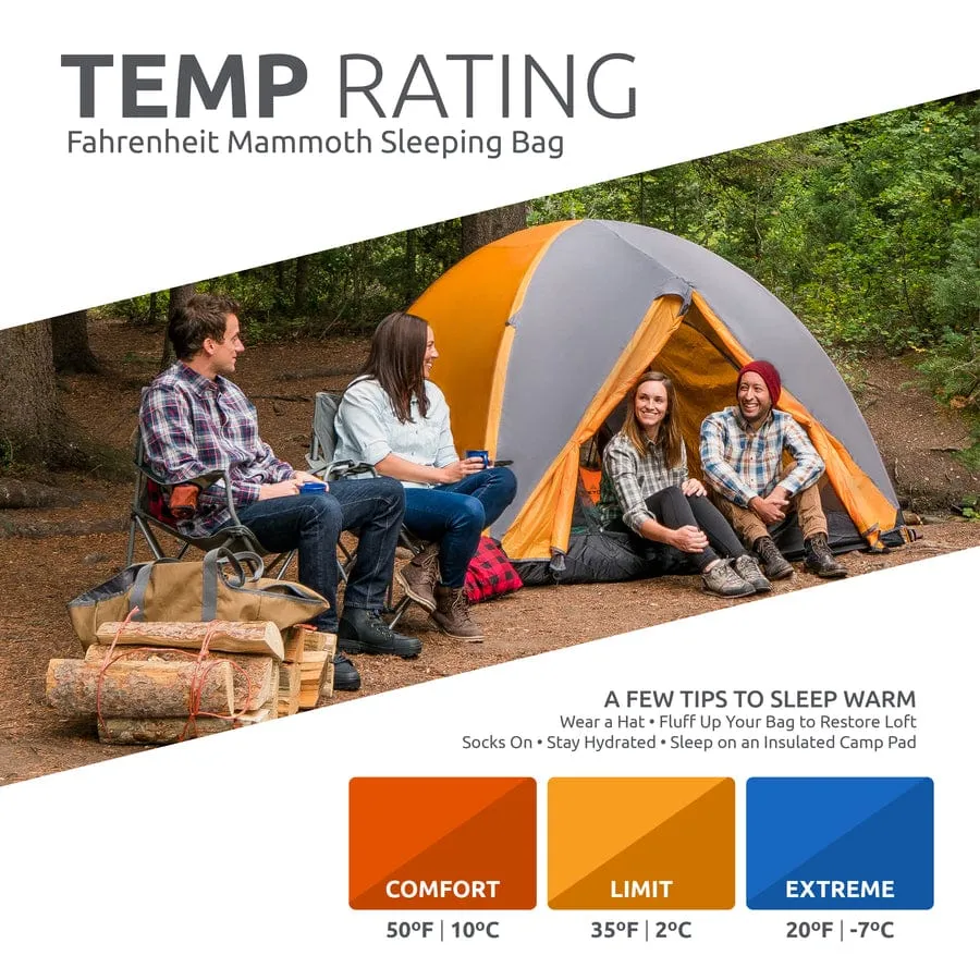 Fahrenheit Mammoth  20F Sleeping Bag (Grey)