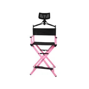 Foldable Aluminum Makeup Director Chair With Footrest And Headrest Y195