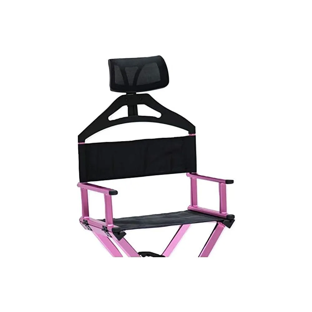 Foldable Aluminum Makeup Director Chair With Footrest And Headrest Y195