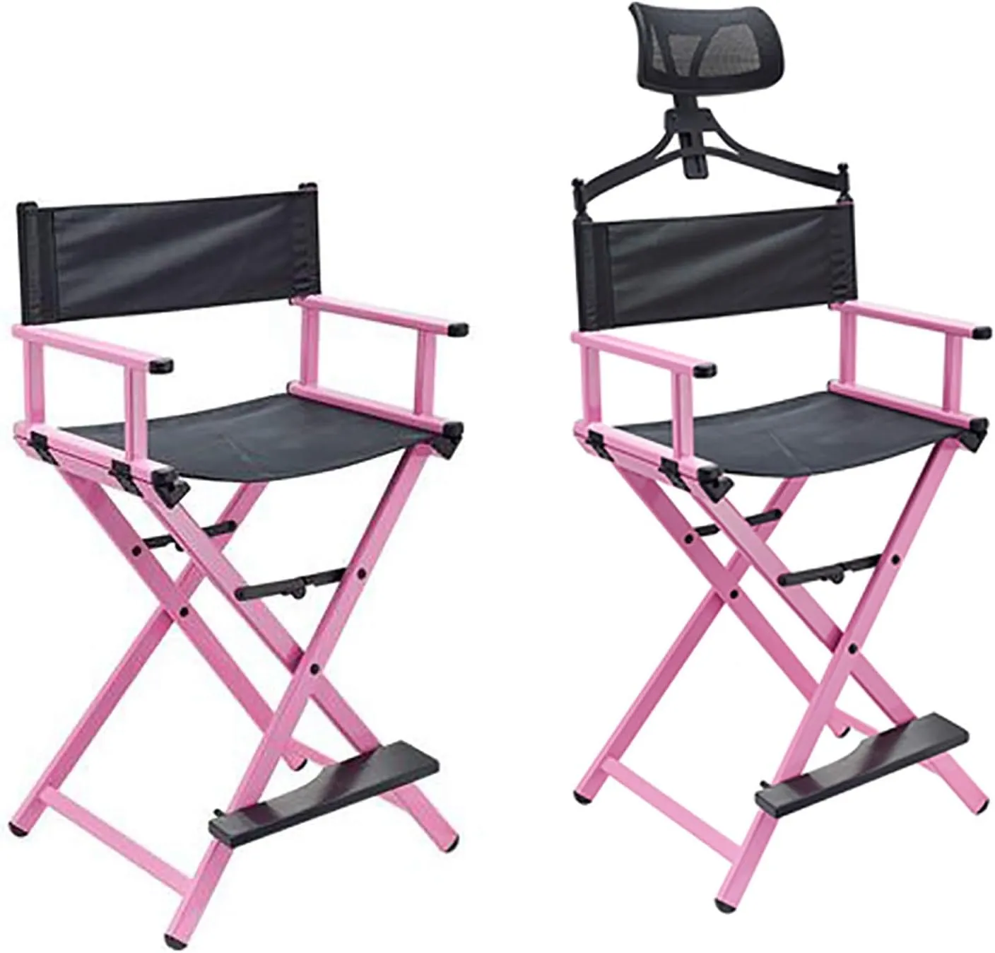Foldable Aluminum Makeup Director Chair With Footrest And Headrest Y195