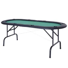 Foldable Poker Table - Green Felt 8 Player Design