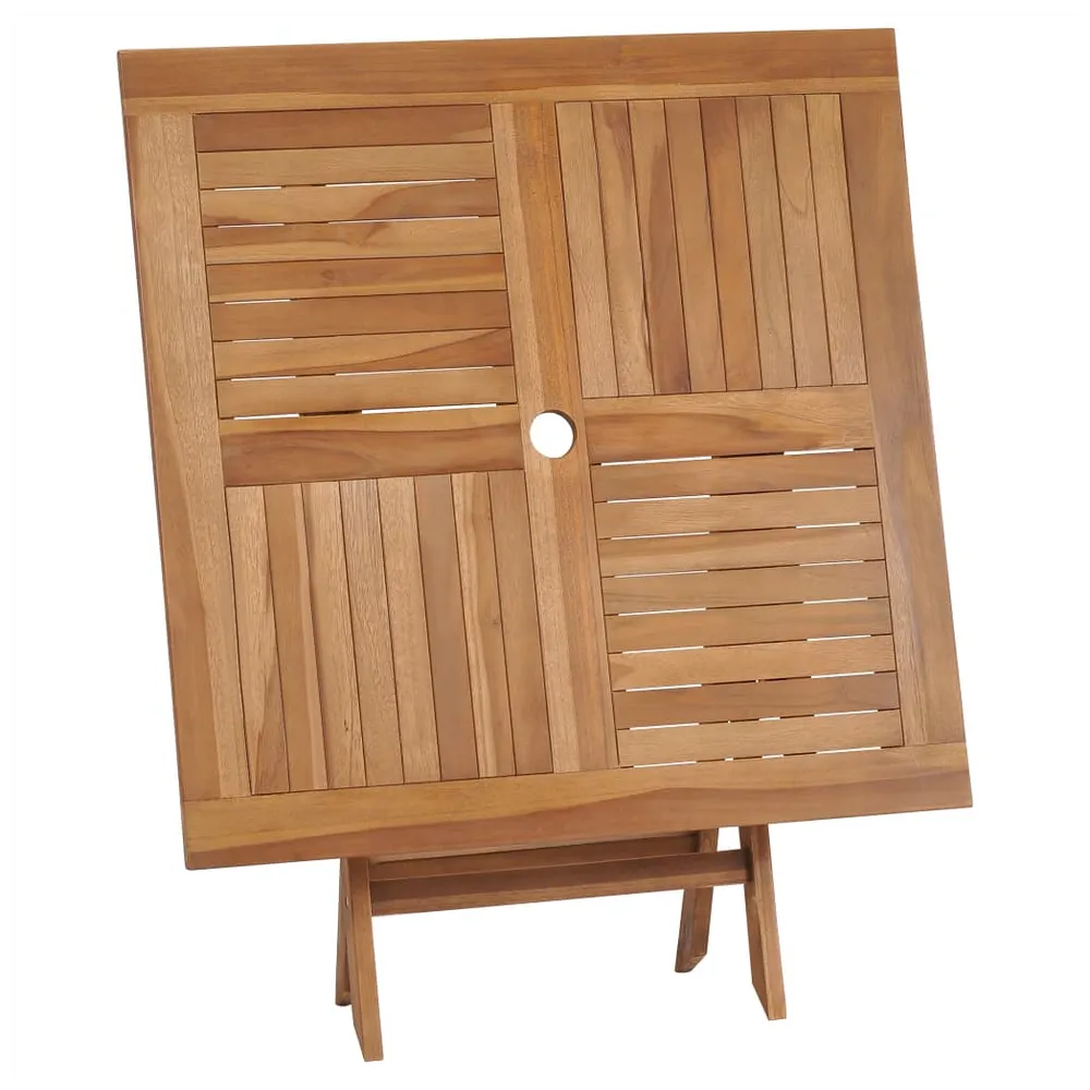 Folding Garden Table 85x85x76 cm Solid Teak Wood