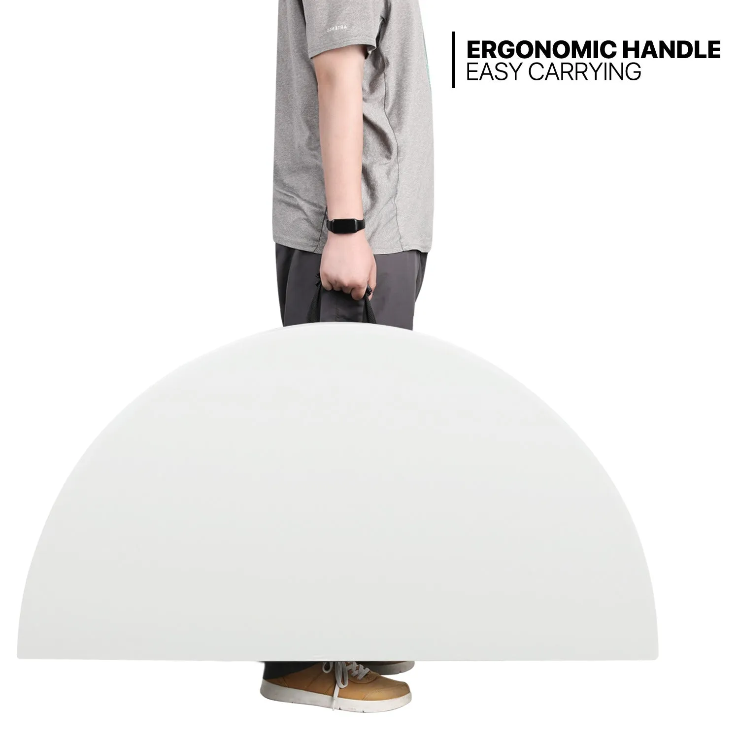 Folding Portable Round Plastic Table - Length 48"/54"/60"/66"