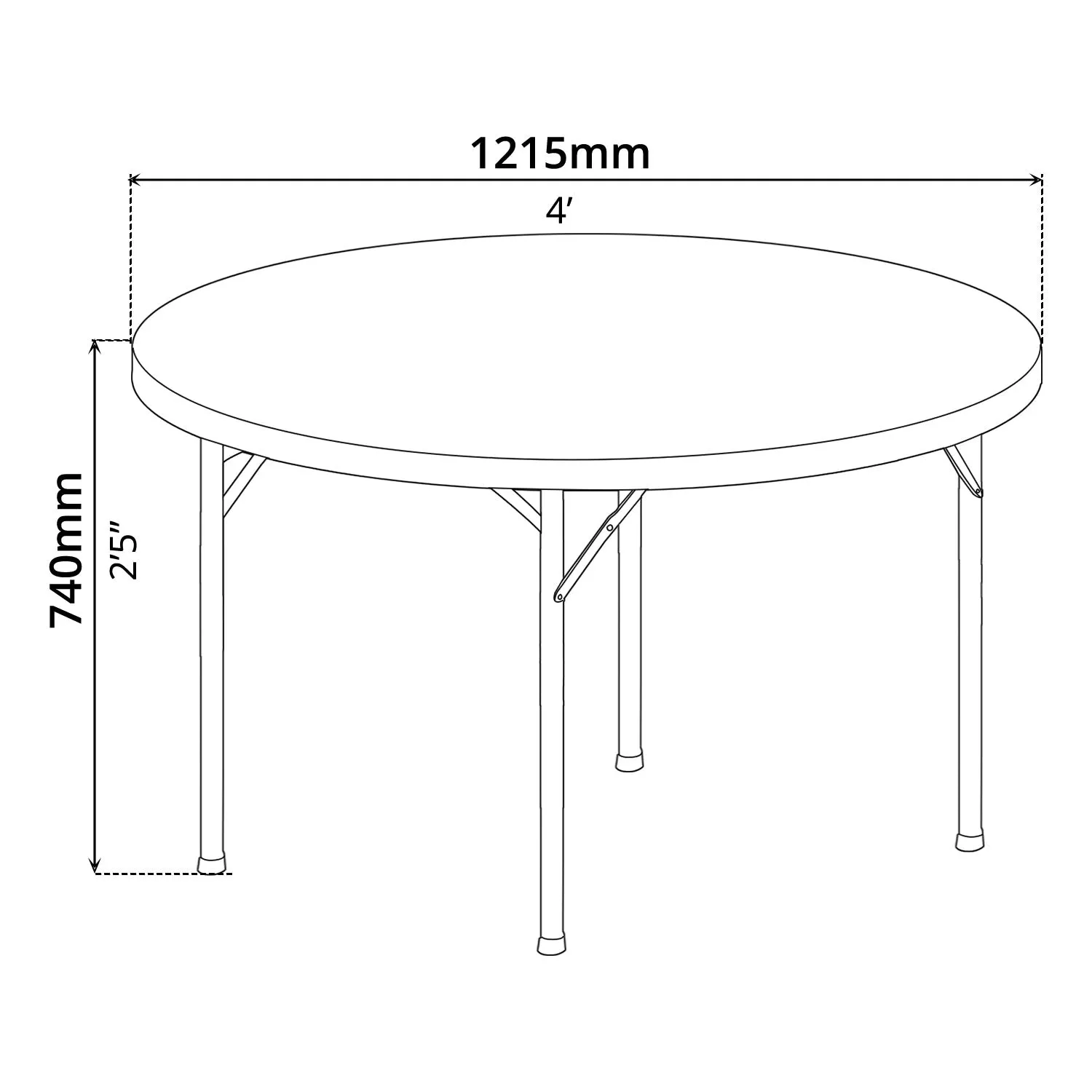 Folding Table (Ø4ft.)