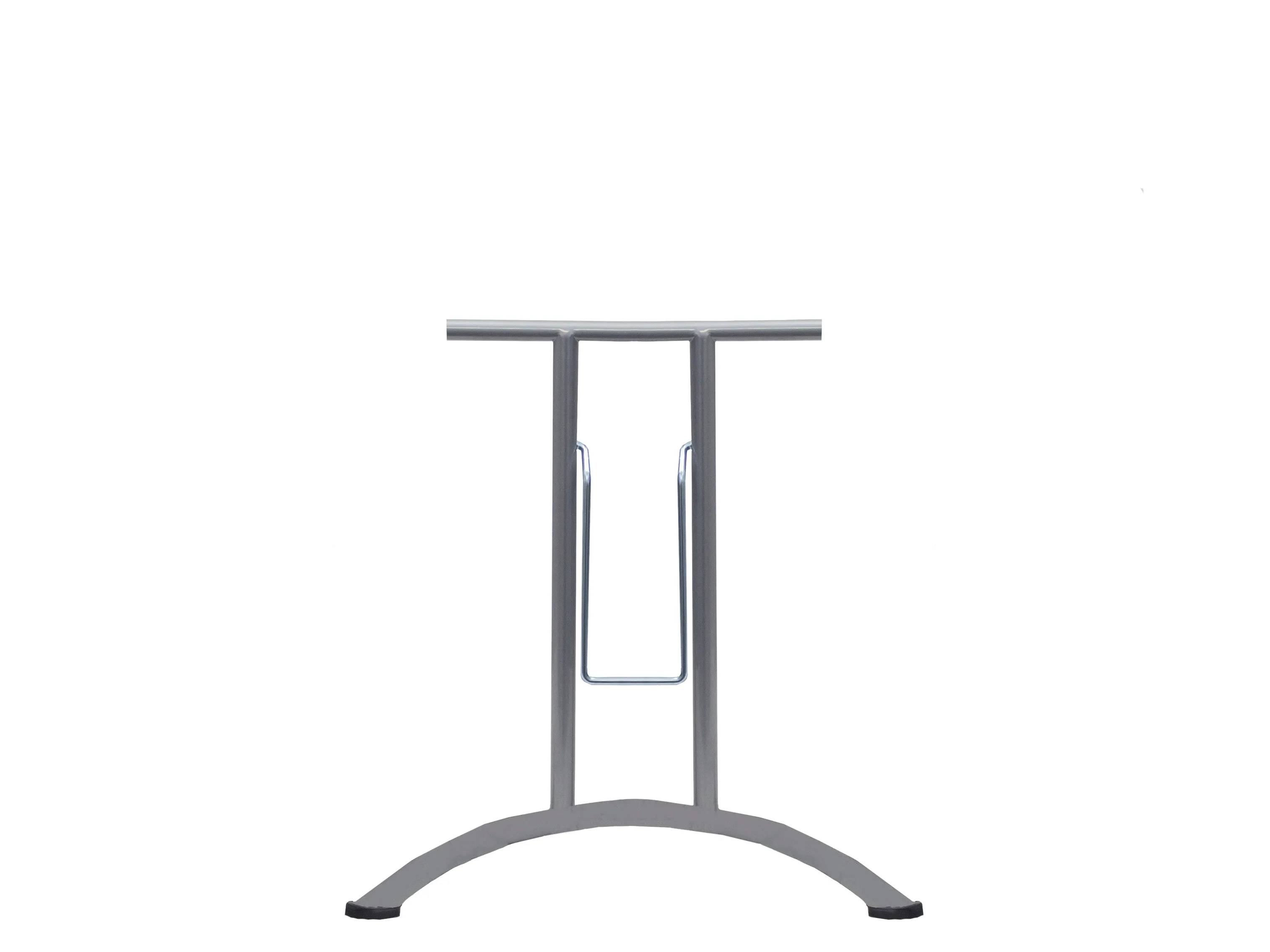 Folding Table Frame 690 x 590mm Curved Foot Silver 9006