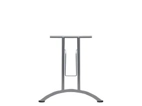 Folding Table Frame 690 x 590mm Curved Foot Silver 9006