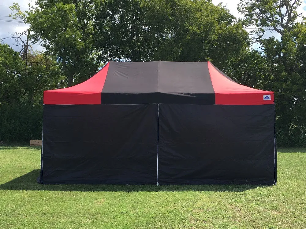 FS Model 10'x20' Black Red - Pop Up Tent Pro with Solid Walls
