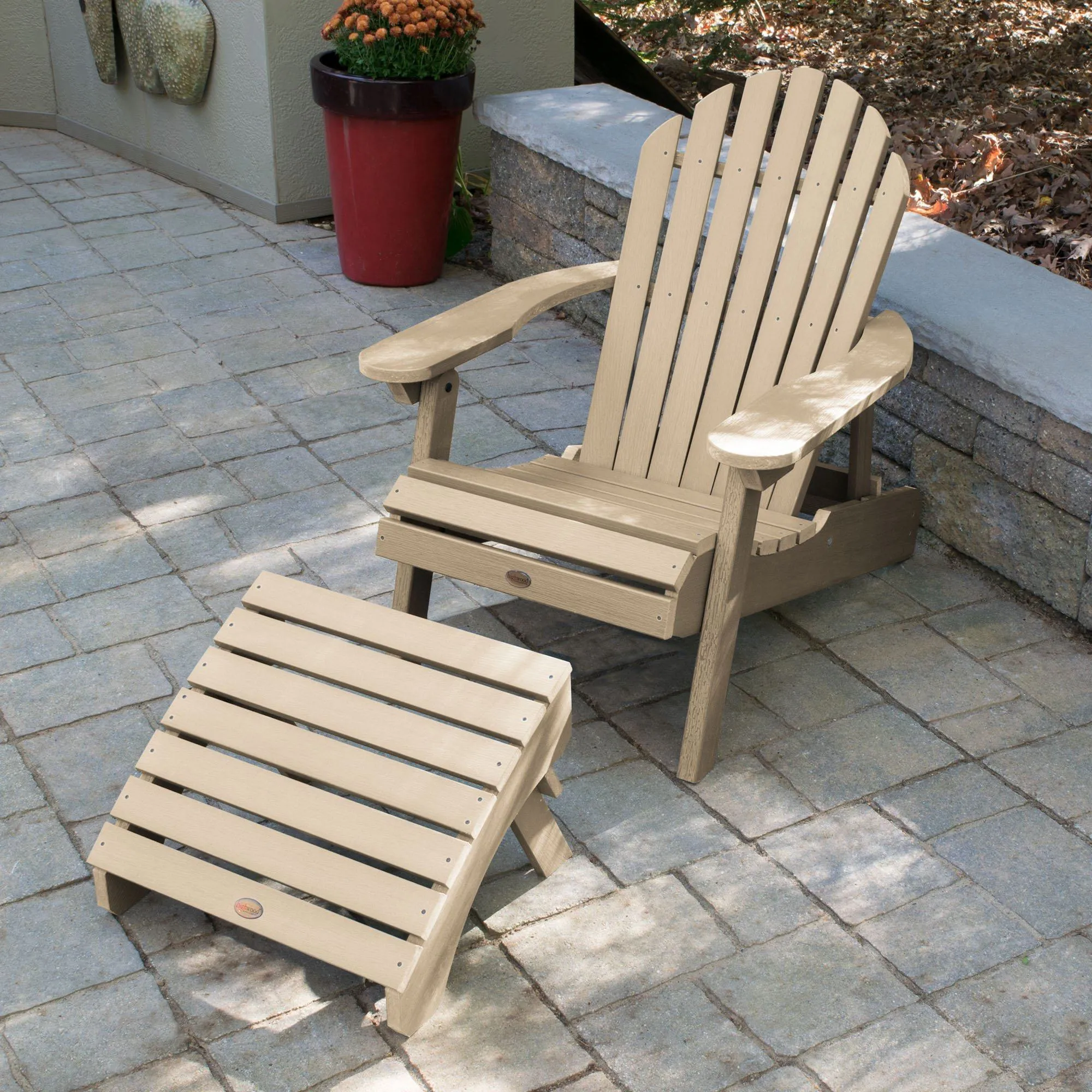 Hamilton Reclining Adirondack Chair with Folding Ottoman