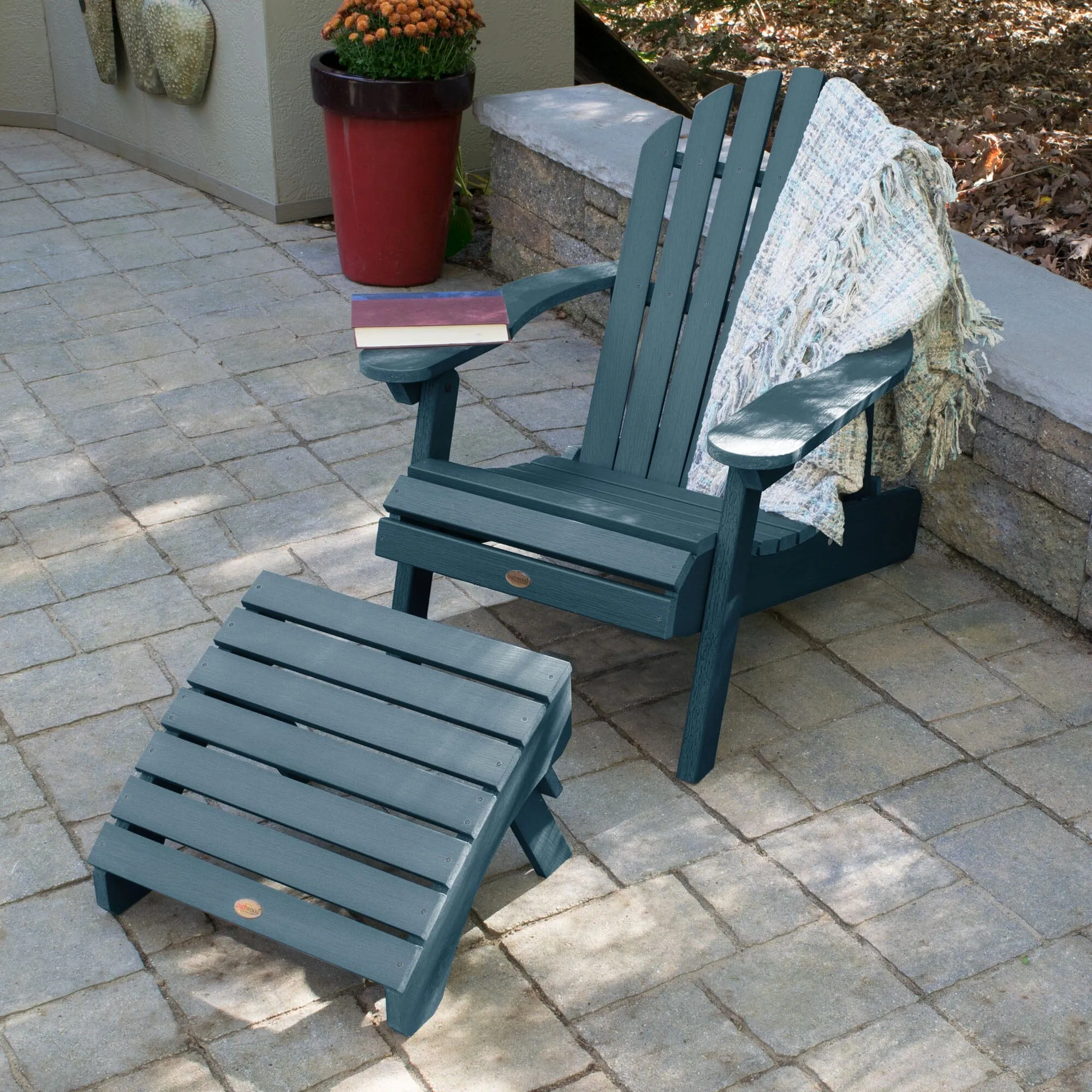 Hamilton Reclining Adirondack Chair with Folding Ottoman