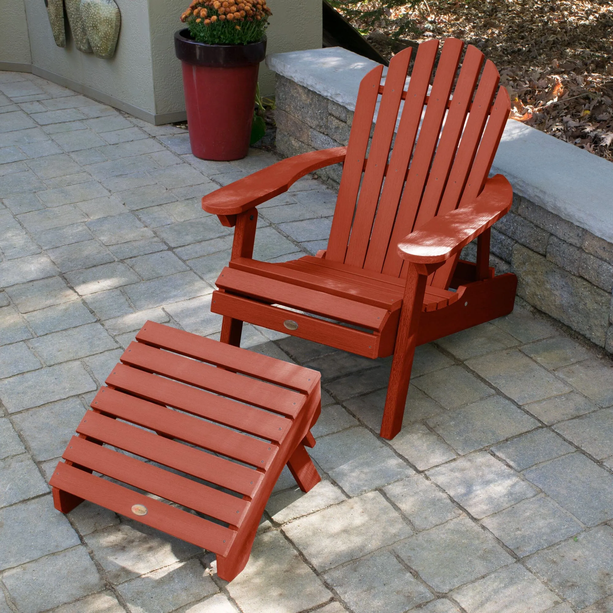 Hamilton Reclining Adirondack Chair with Folding Ottoman