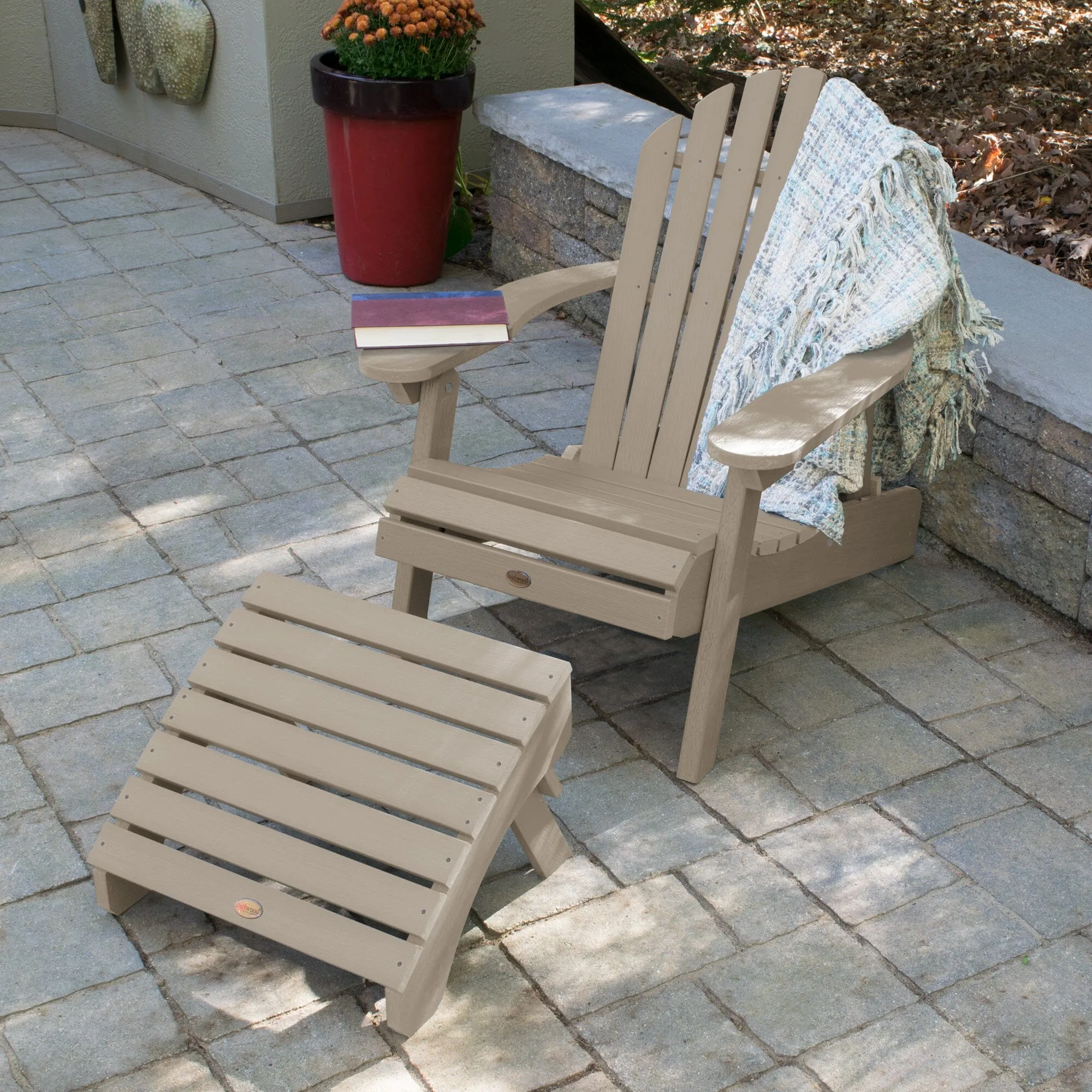 Hamilton Reclining Adirondack Chair with Folding Ottoman