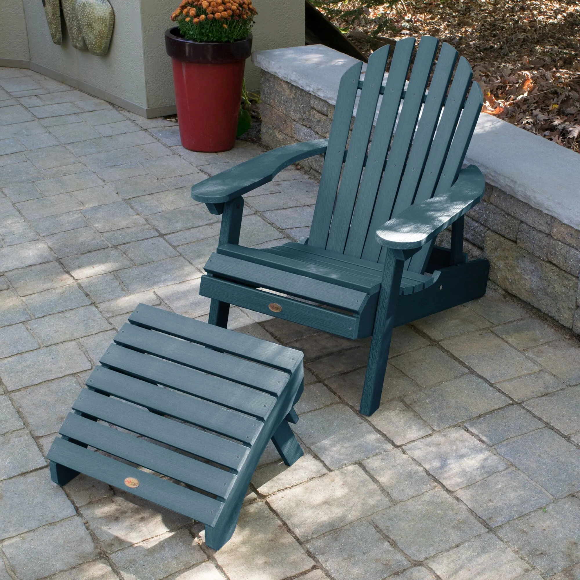 Hamilton Reclining Adirondack Chair with Folding Ottoman