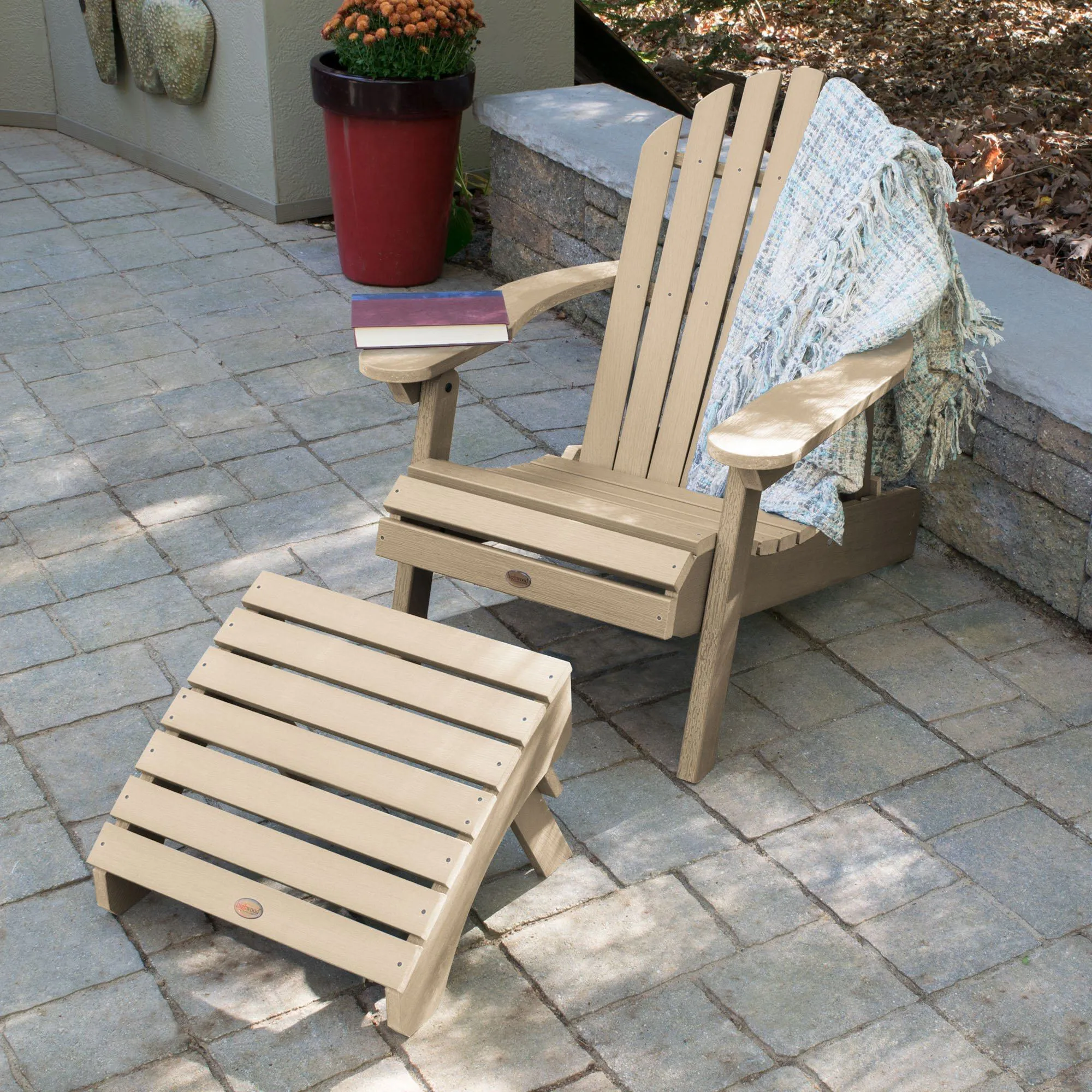 Hamilton Reclining Adirondack Chair with Folding Ottoman