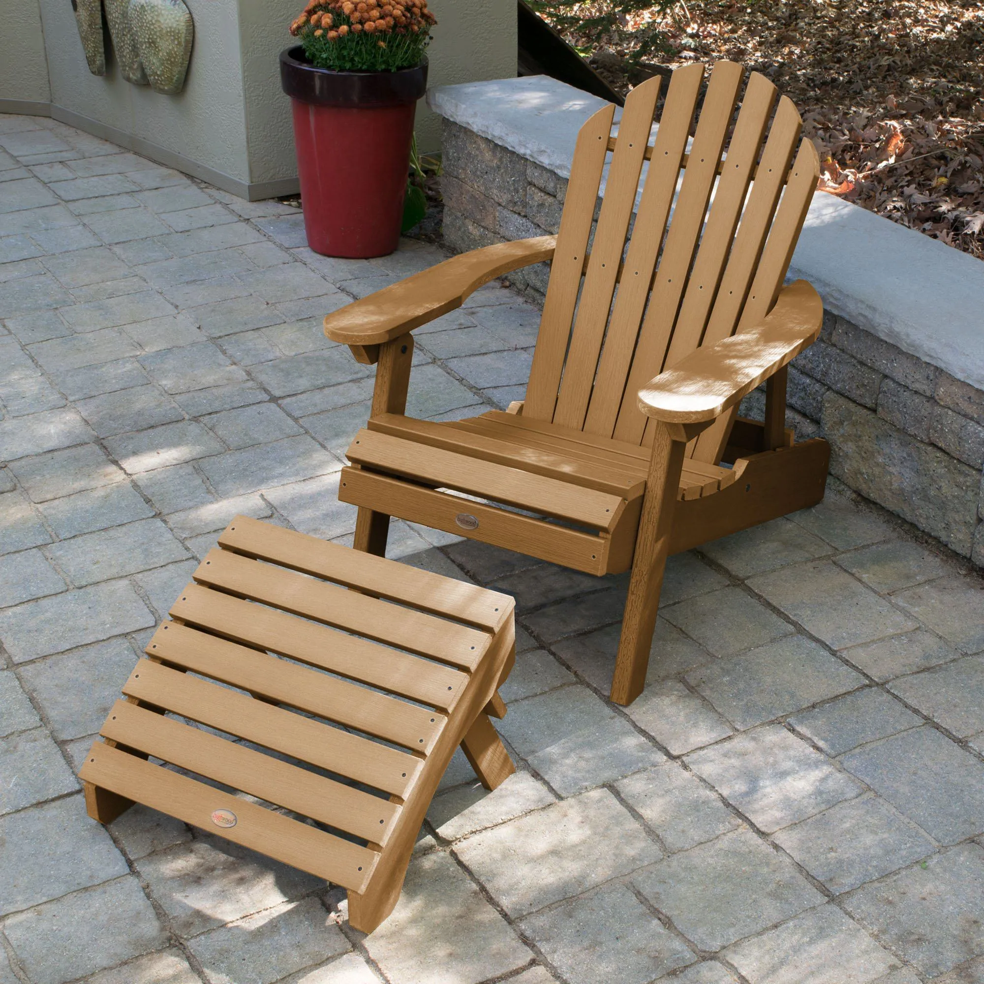 Hamilton Reclining Adirondack Chair with Folding Ottoman