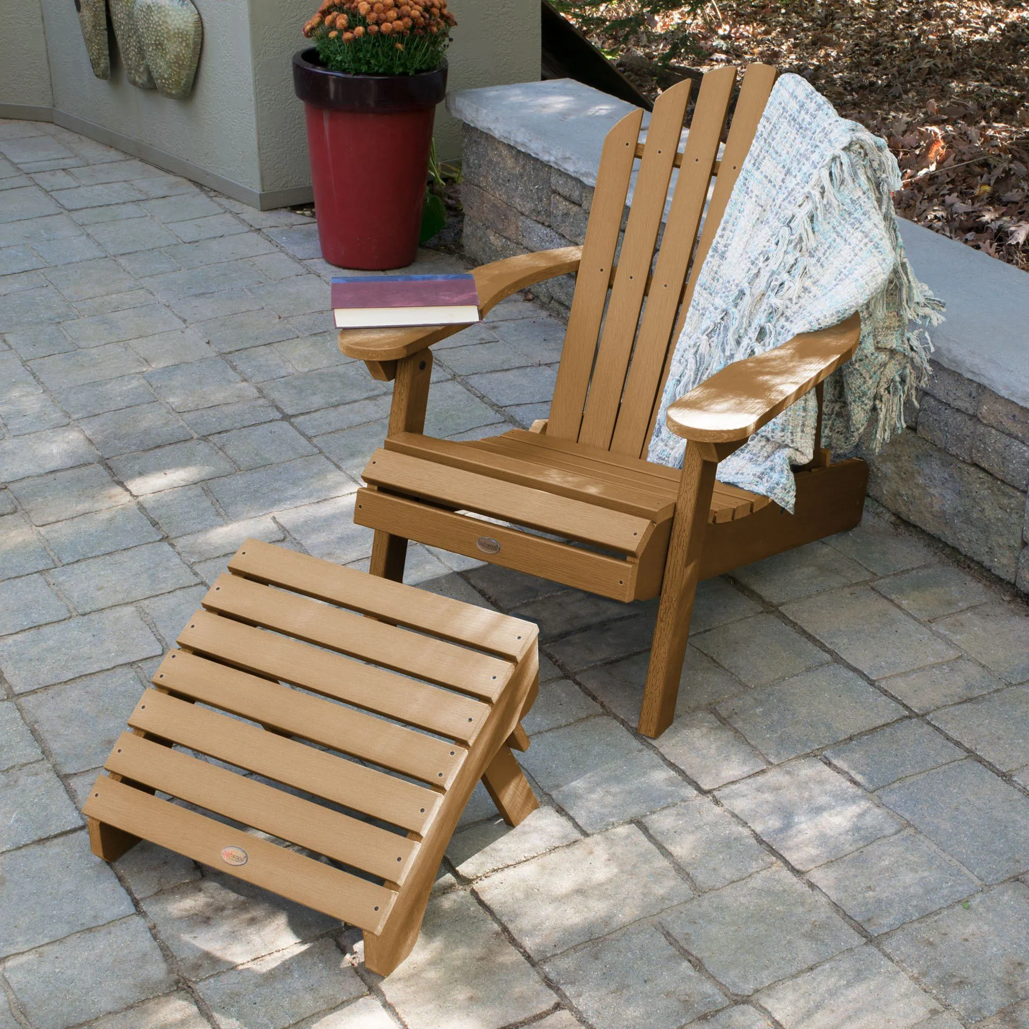 Hamilton Reclining Adirondack Chair with Folding Ottoman