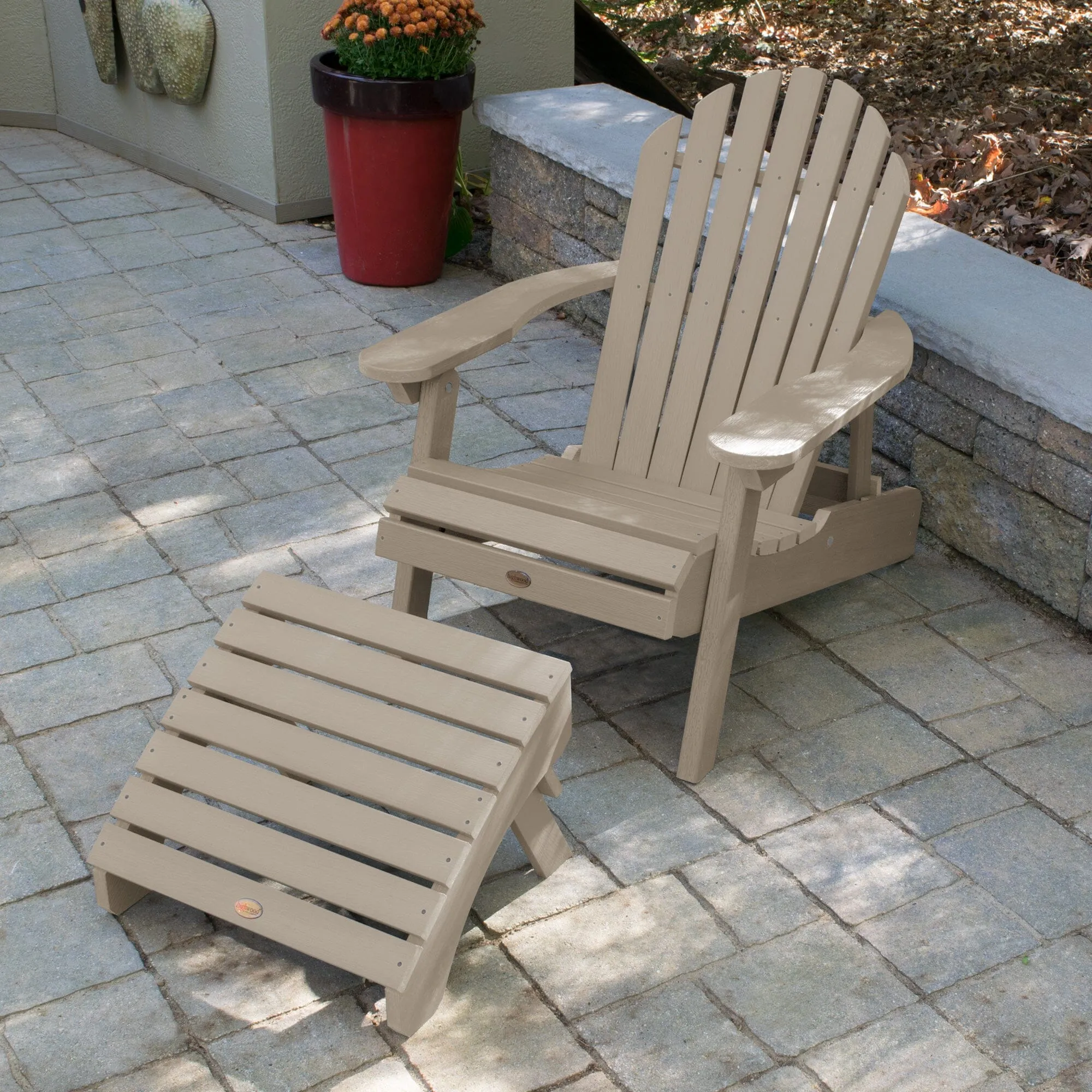 Hamilton Reclining Adirondack Chair with Folding Ottoman