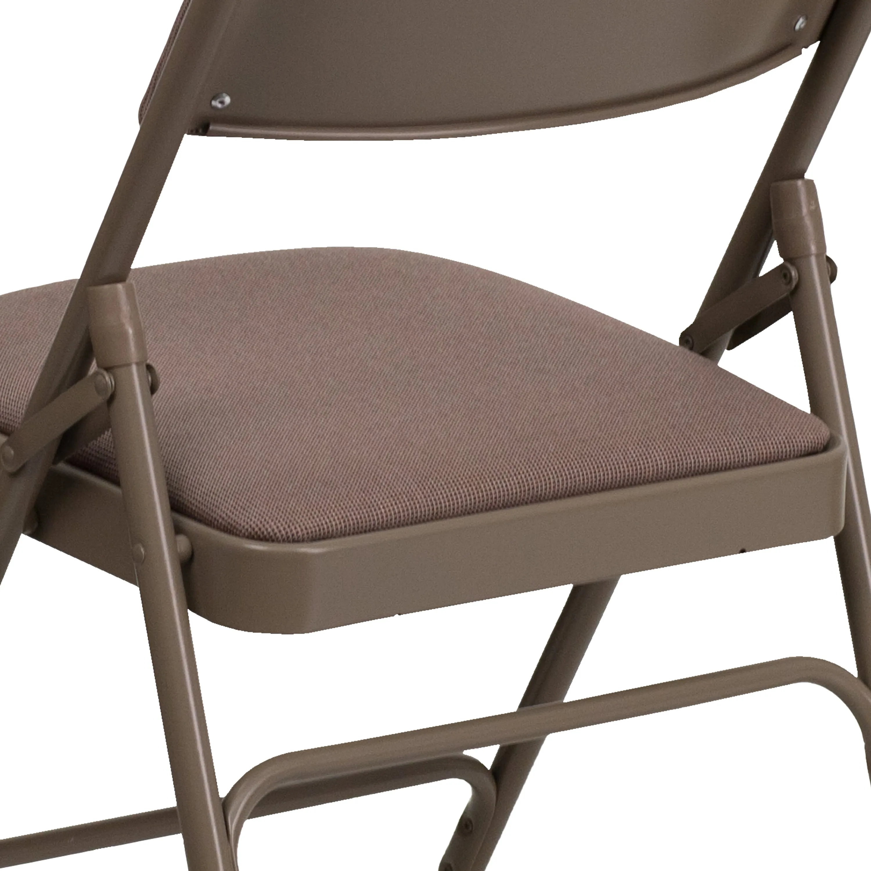 HERCULES Series Curved Triple Braced & Double Hinged Upholstered Metal Folding Chair