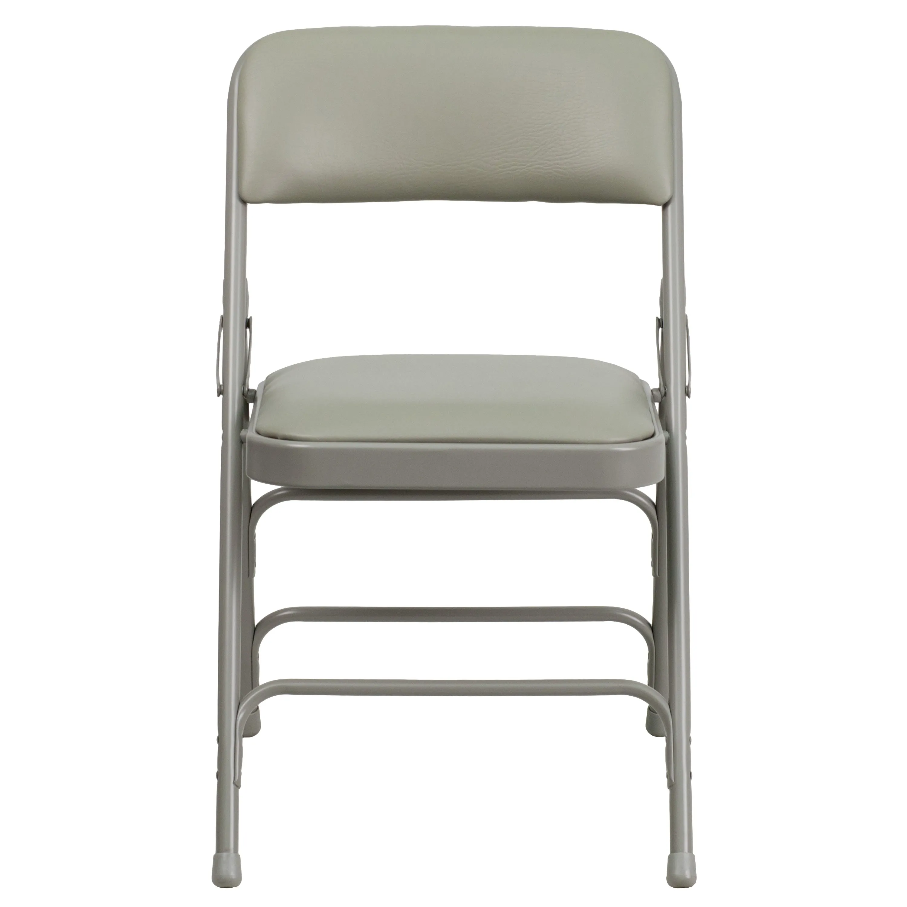 HERCULES Series Curved Triple Braced & Double Hinged Upholstered Metal Folding Chair