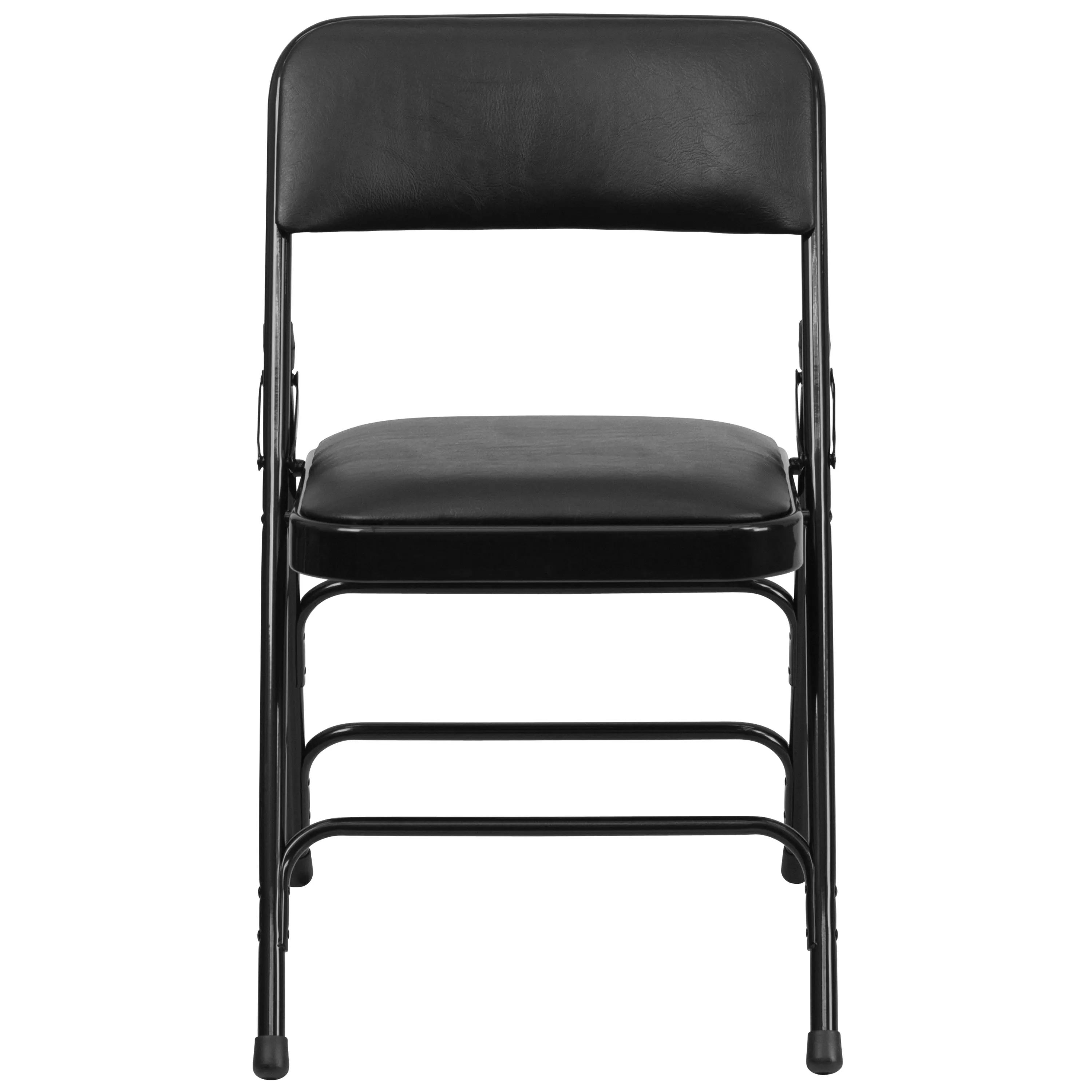 HERCULES Series Curved Triple Braced & Double Hinged Upholstered Metal Folding Chair