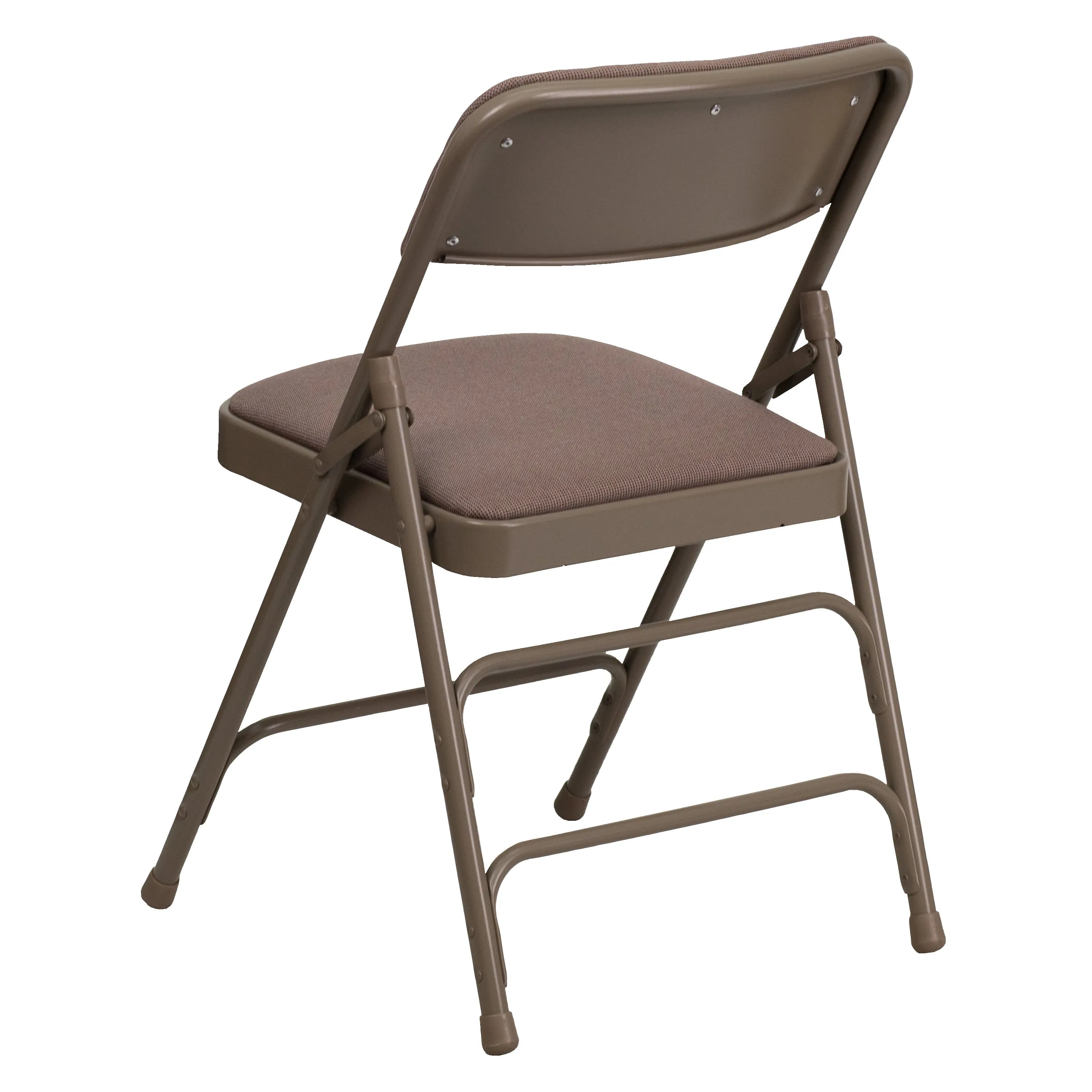 HERCULES Series Curved Triple Braced & Double Hinged Upholstered Metal Folding Chair