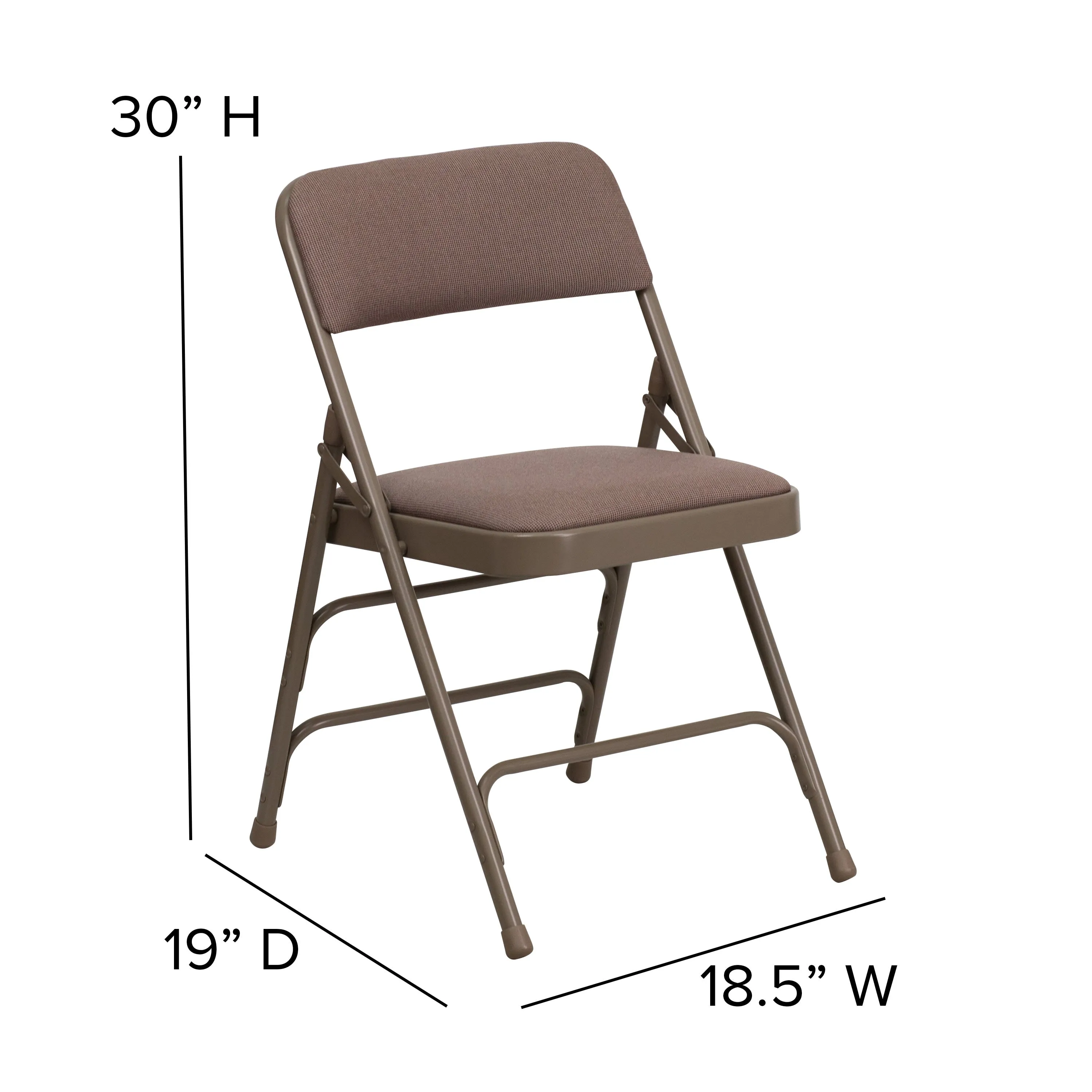 HERCULES Series Curved Triple Braced & Double Hinged Upholstered Metal Folding Chair
