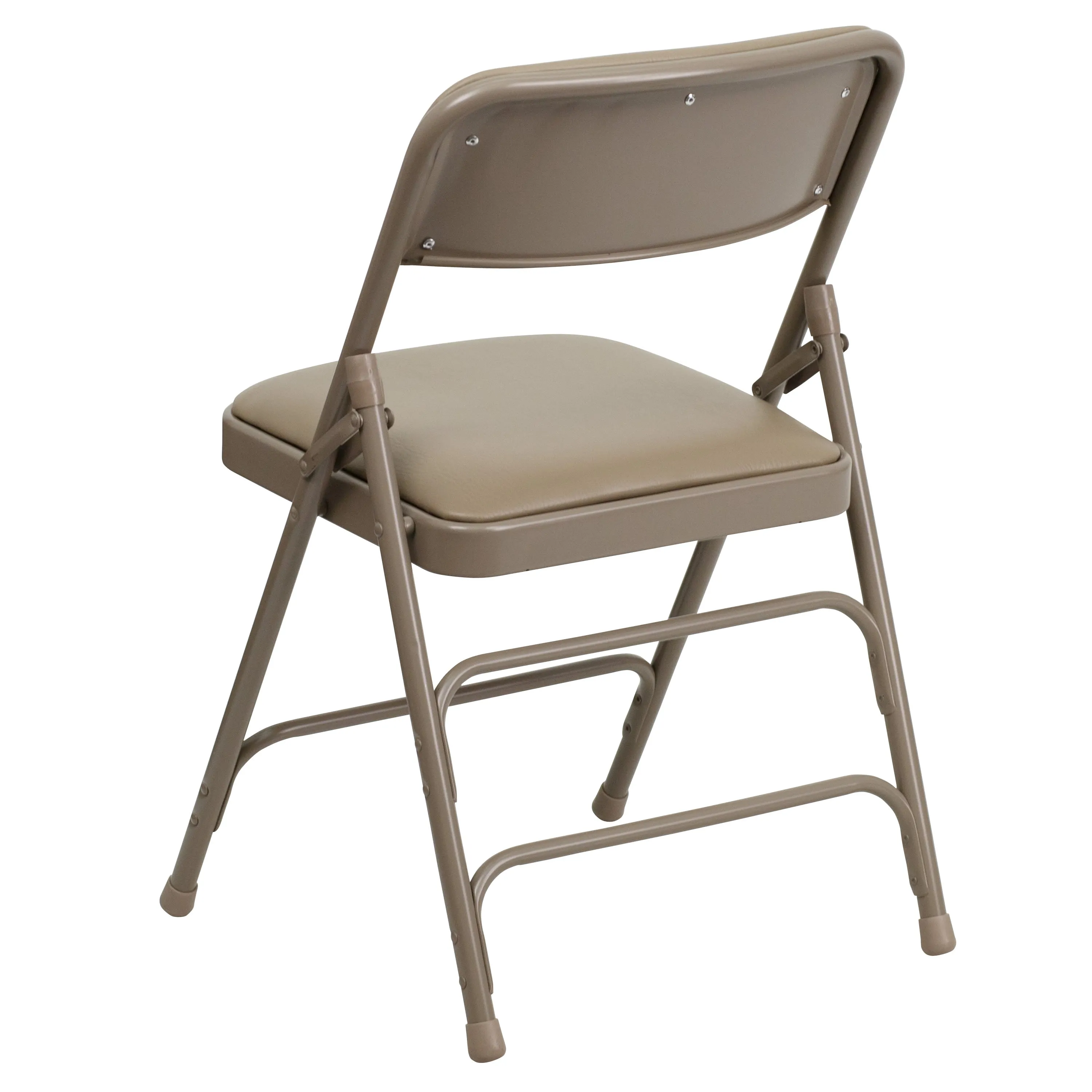 HERCULES Series Curved Triple Braced & Double Hinged Upholstered Metal Folding Chair