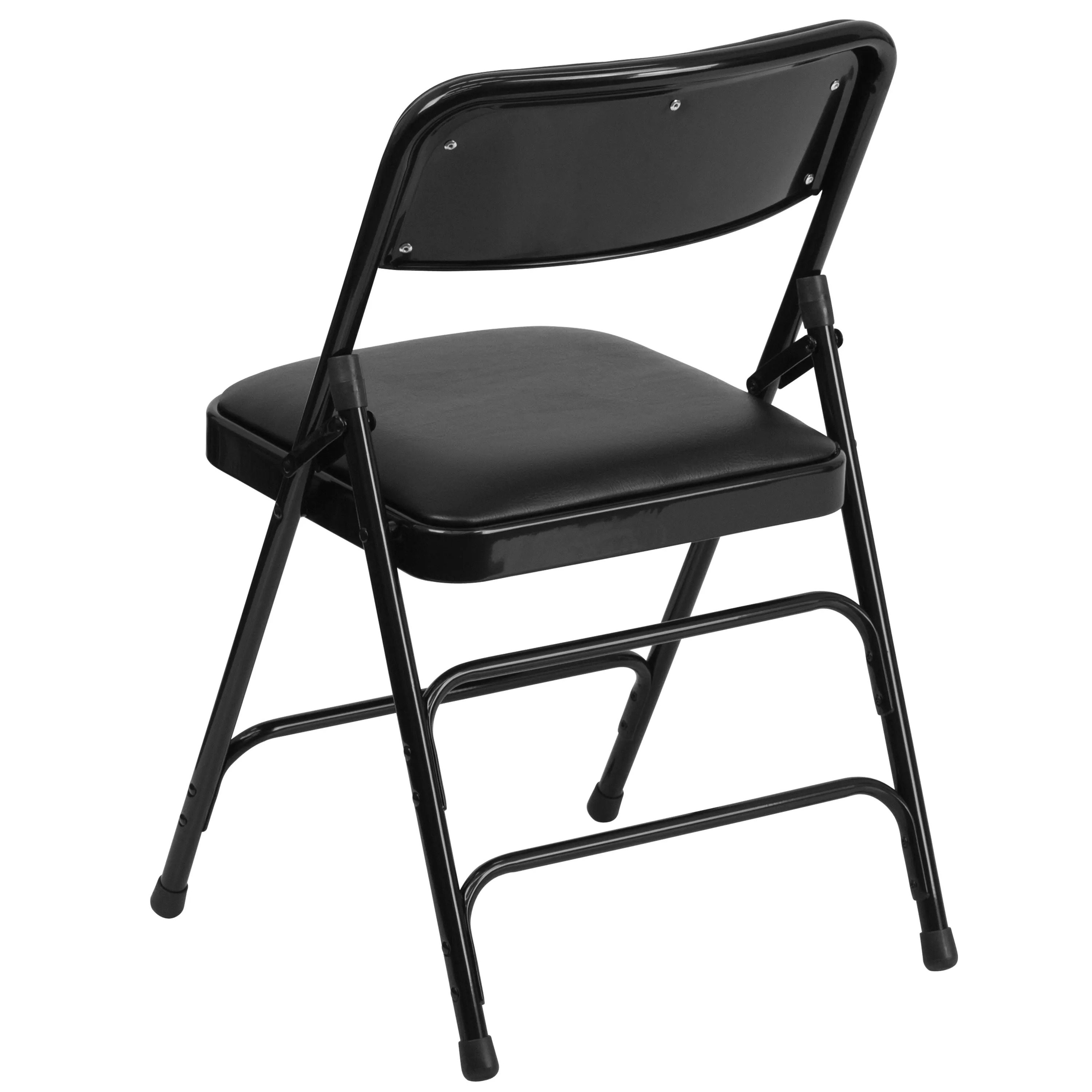 HERCULES Series Curved Triple Braced & Double Hinged Upholstered Metal Folding Chair
