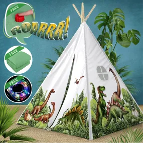 Interactive Dinosaur Teepee with LED Lights & Sound - One Size