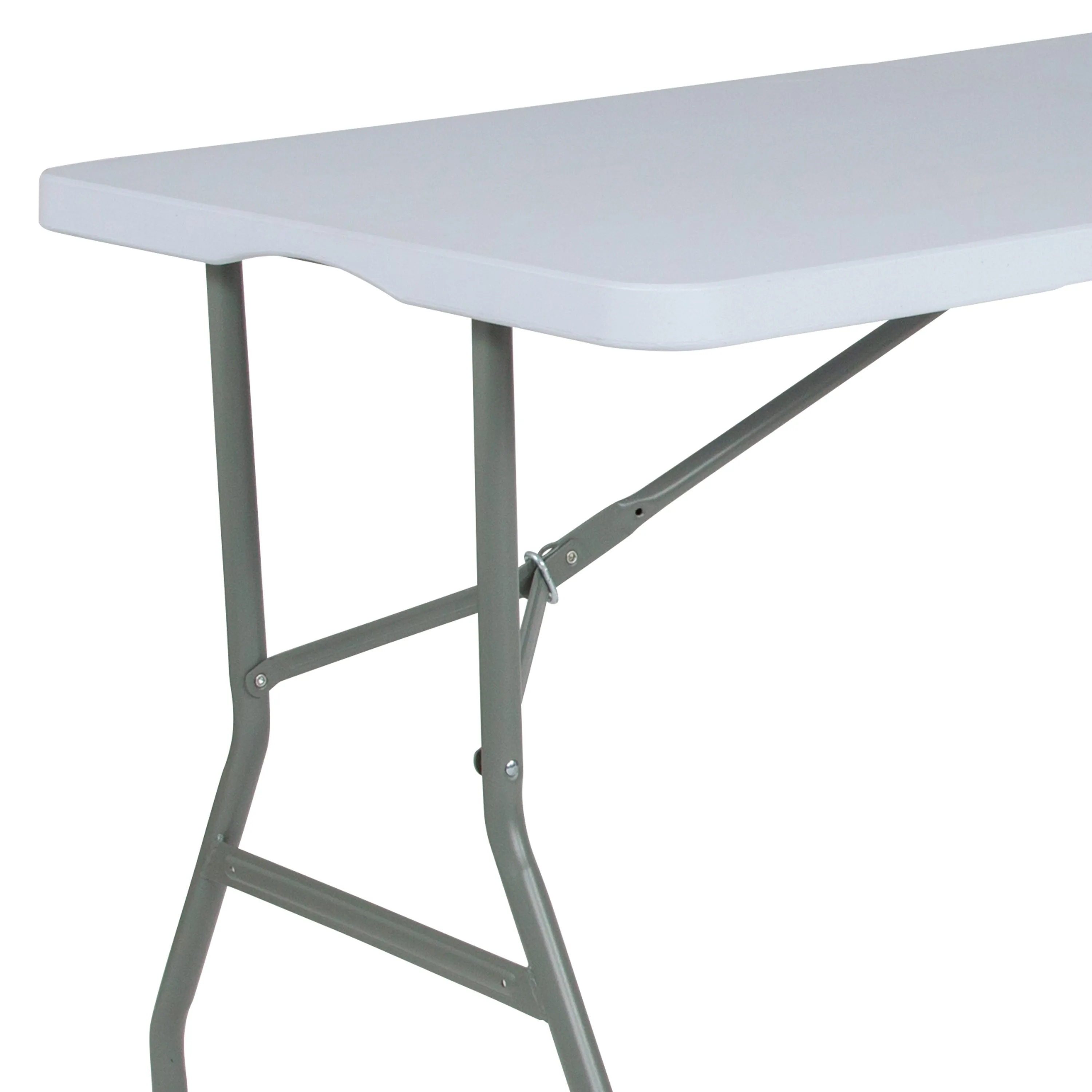 Kathryn 4.97-Foot Bi-Fold Granite White Plastic Folding Table