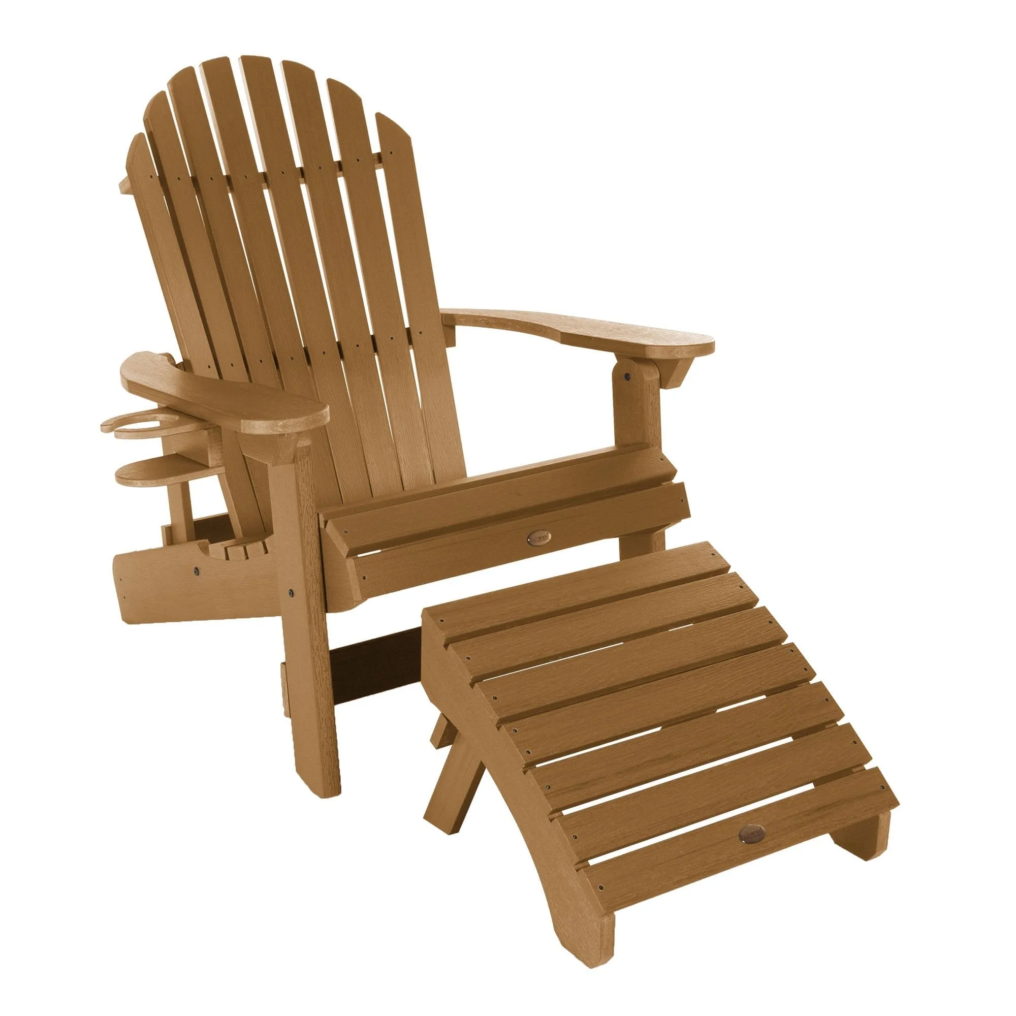 King Hamilton Adirondack Chair, Ottoman & Cup Holder