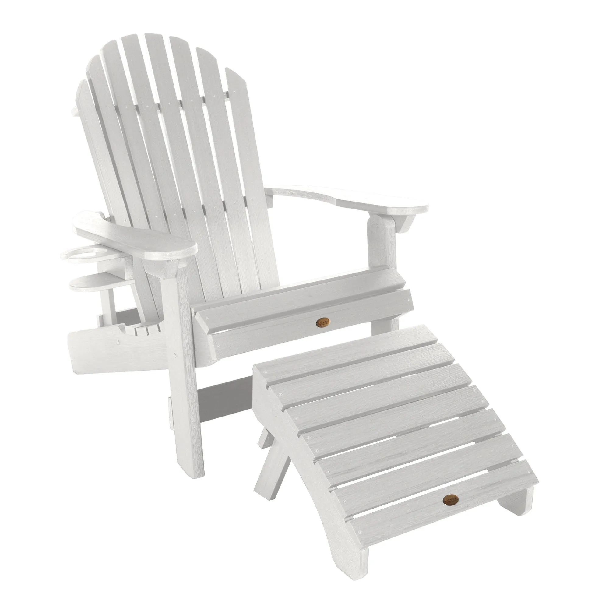 King Hamilton Adirondack Chair, Ottoman & Cup Holder