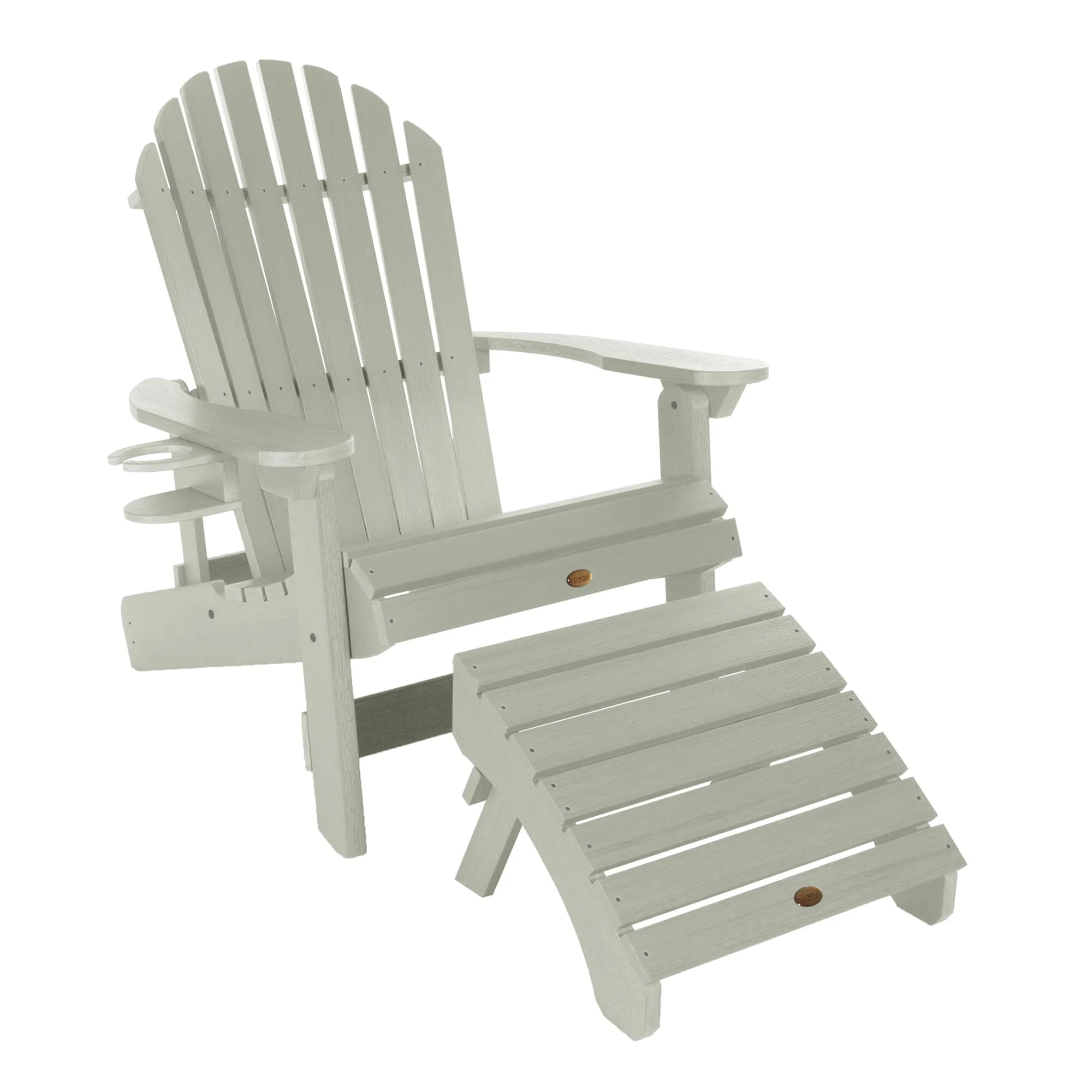 King Hamilton Adirondack Chair, Ottoman & Cup Holder
