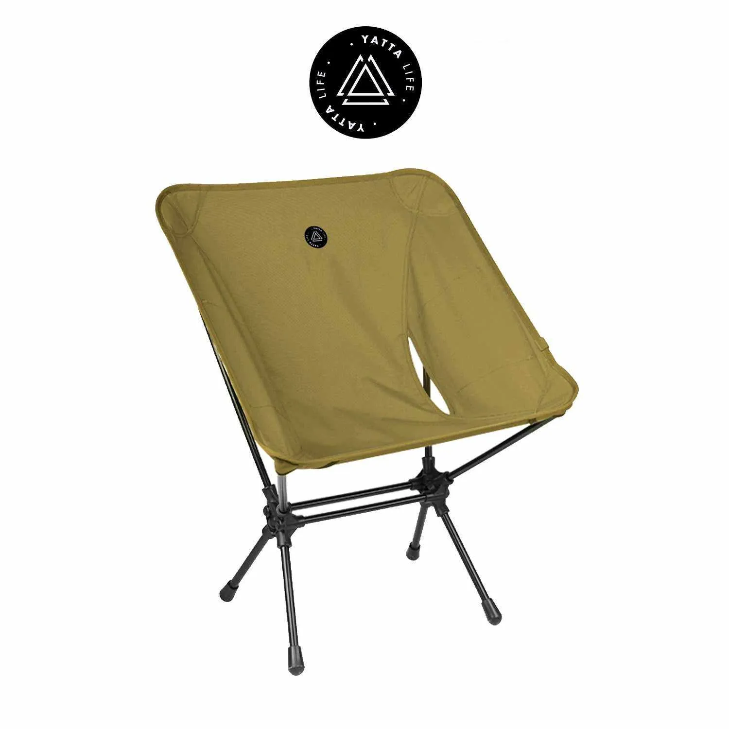 Low Back Ultralight Folding Camping Chairs With Storage Pouch - Army Green