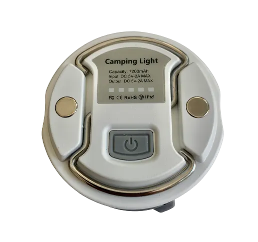 M1 Multifunctional LED Rechargeable Camping Light 7200mAh Li-Polymer Battery Bank 660 Lumens (White)