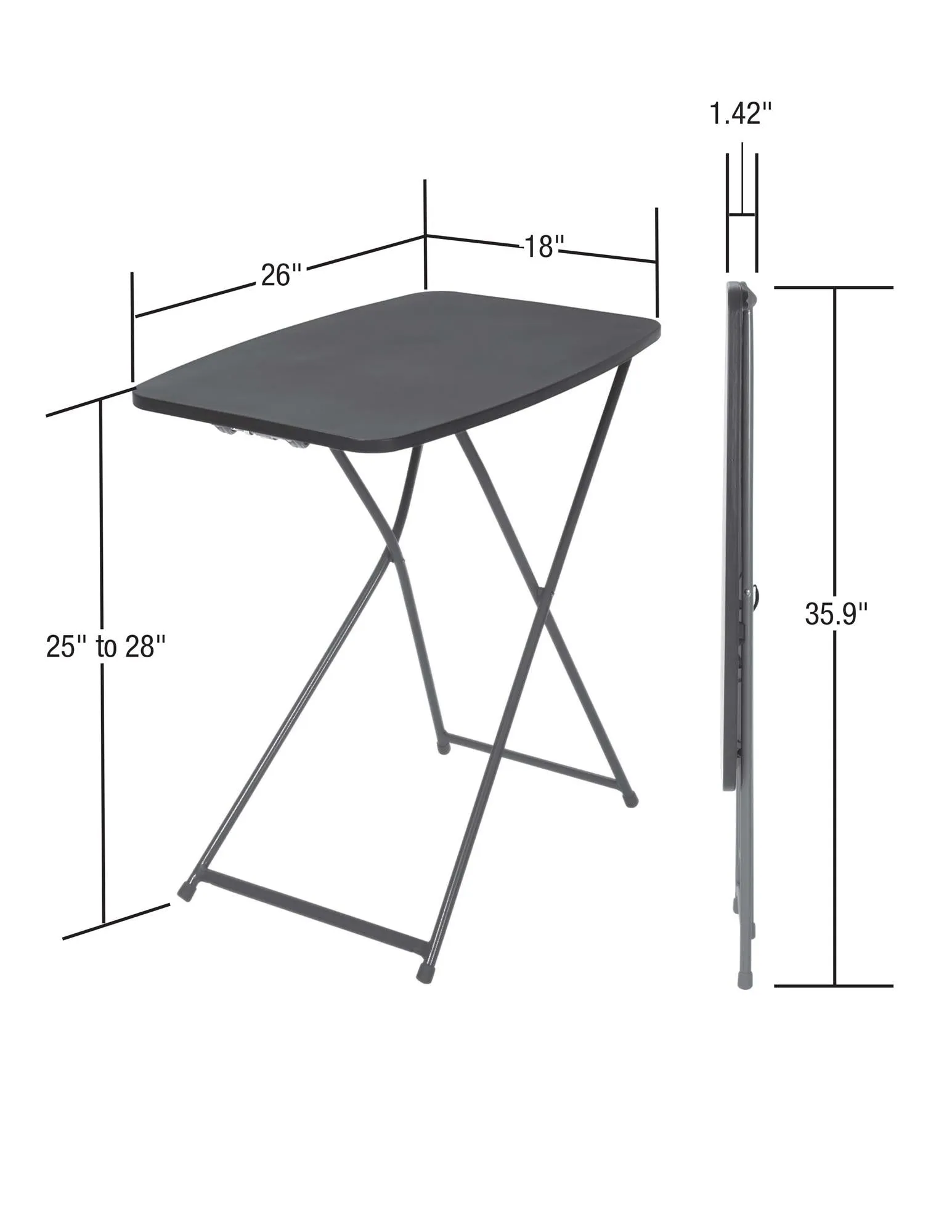 Multi-Functional, Adjustable, Personal Folding Activity Table