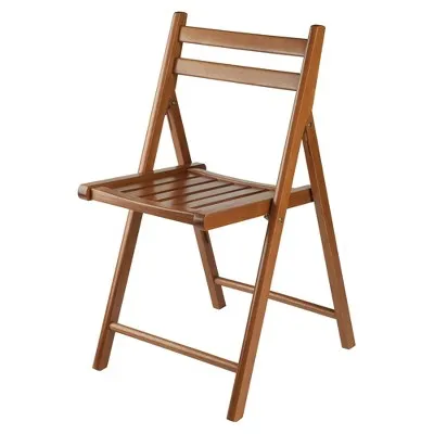 Open Box - 4pc Robin Folding Chair Set Teak Brown - Winsome