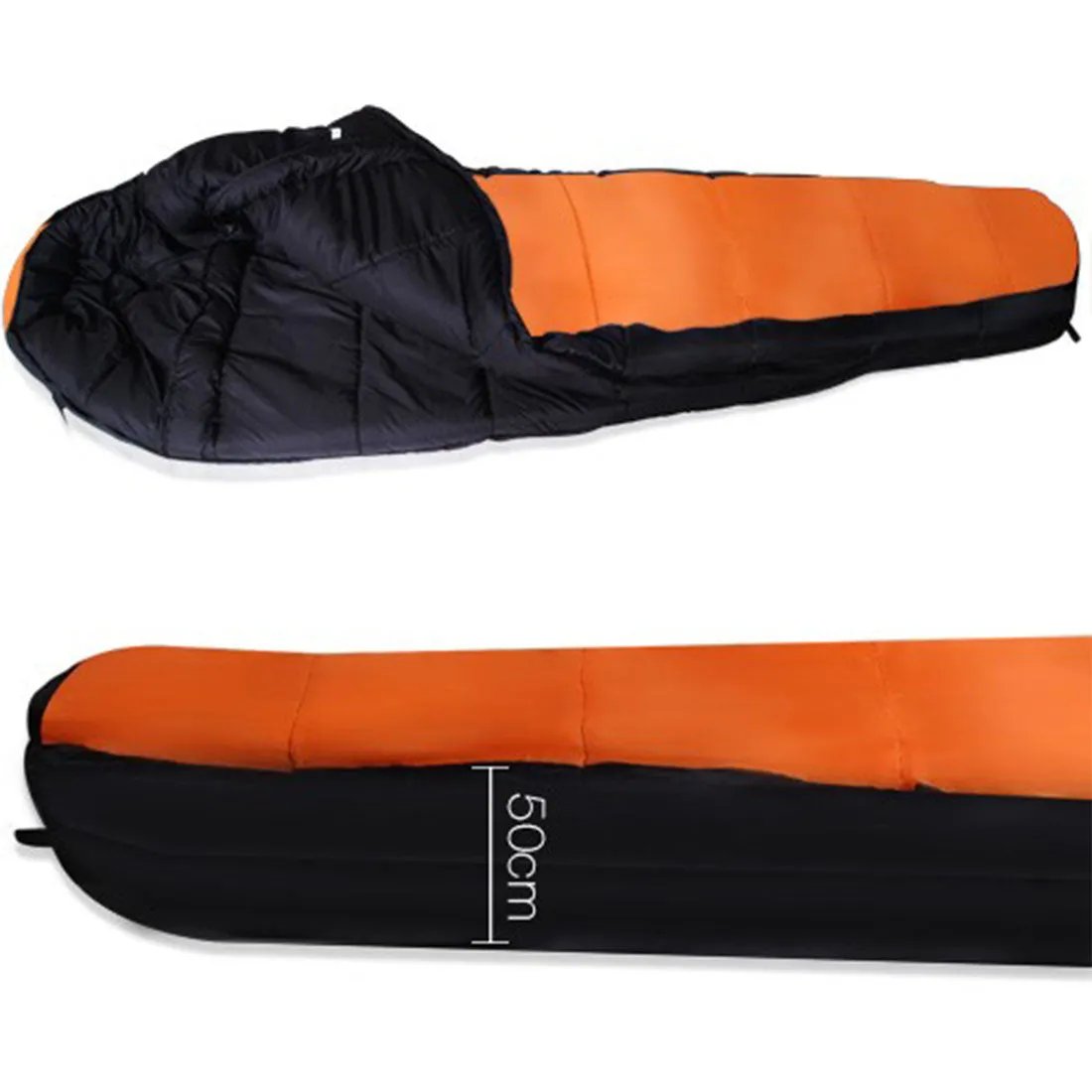 Outdoor Camping Sleeping Bag Thermal Tent Hiking Winter Compact Orange -15°C