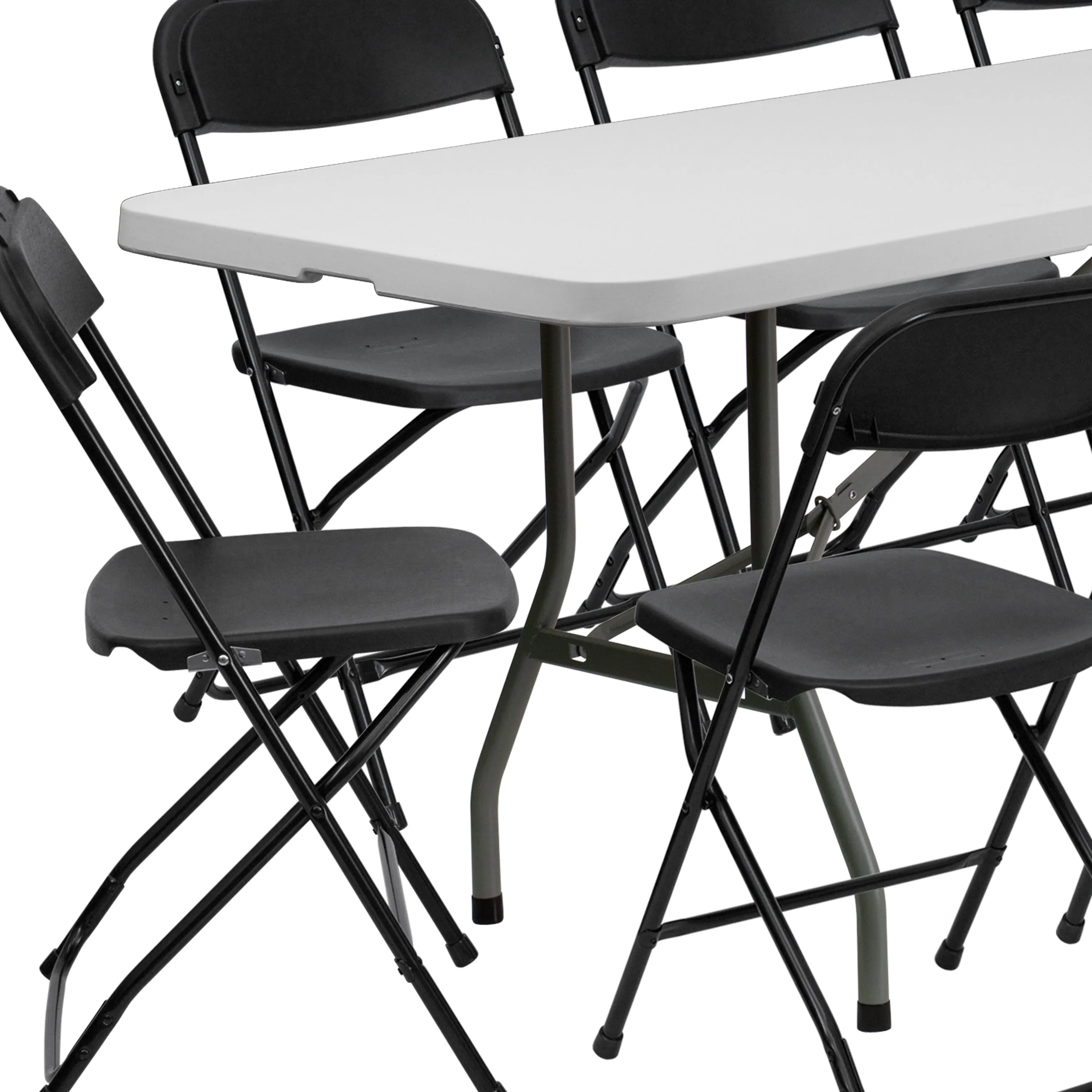 Plastic Event Fold Table Set RB-3096F-10-LEL3-BK-GG