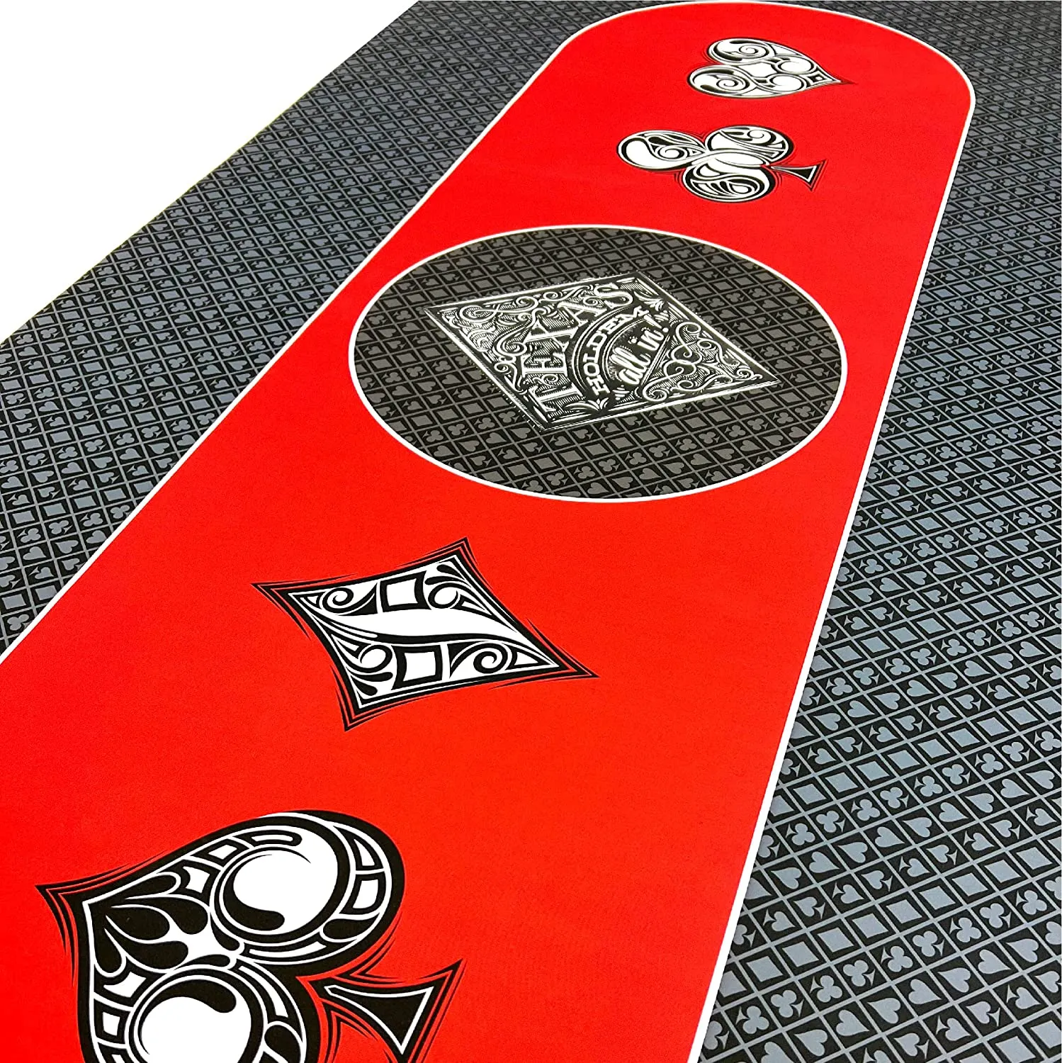 Poker Table Top Pad – for Texas Holdem Casino Style – 78” X 36” Rectangle – Portable Rolling Rubber Folding Mat – Professional 3 Layers-Includes Carry Bag, 72 Black